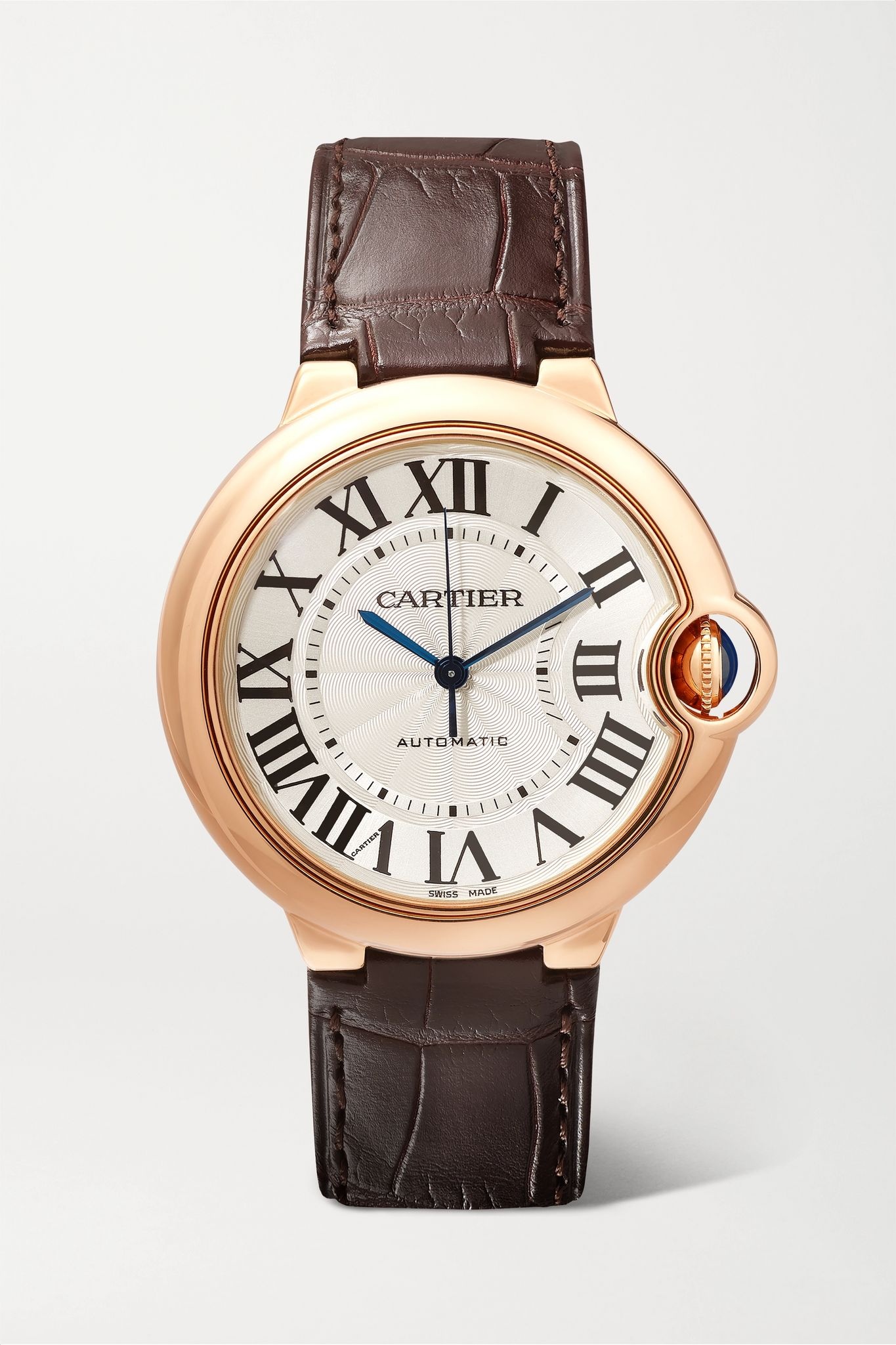 Ballon Bleu de Cartier 33mm 18-karat pink gold and alligator watch - 1