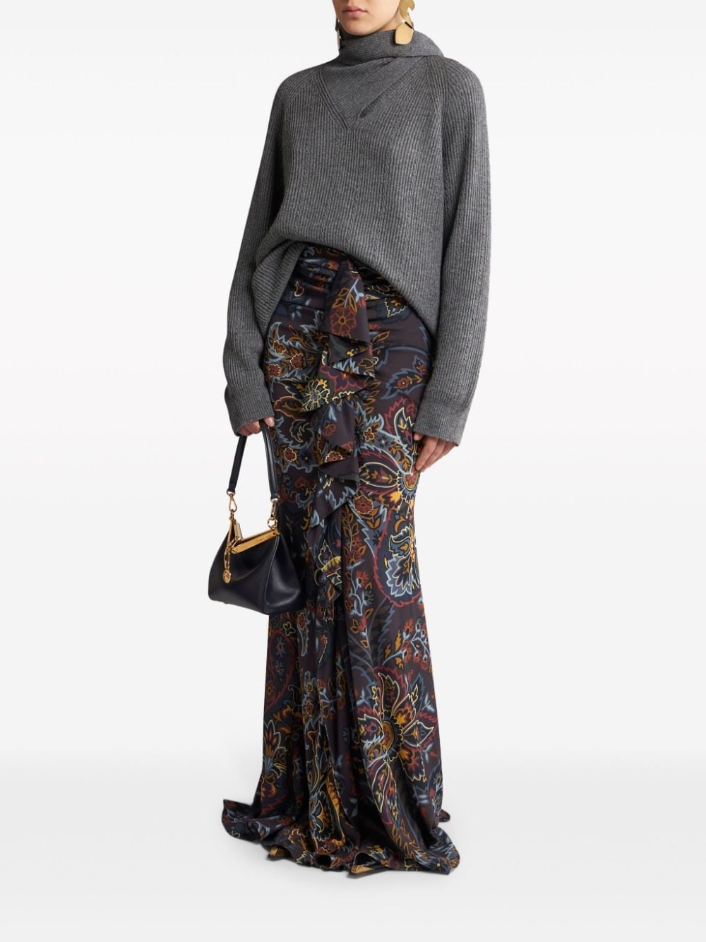 cashmere scarf sweater - 2