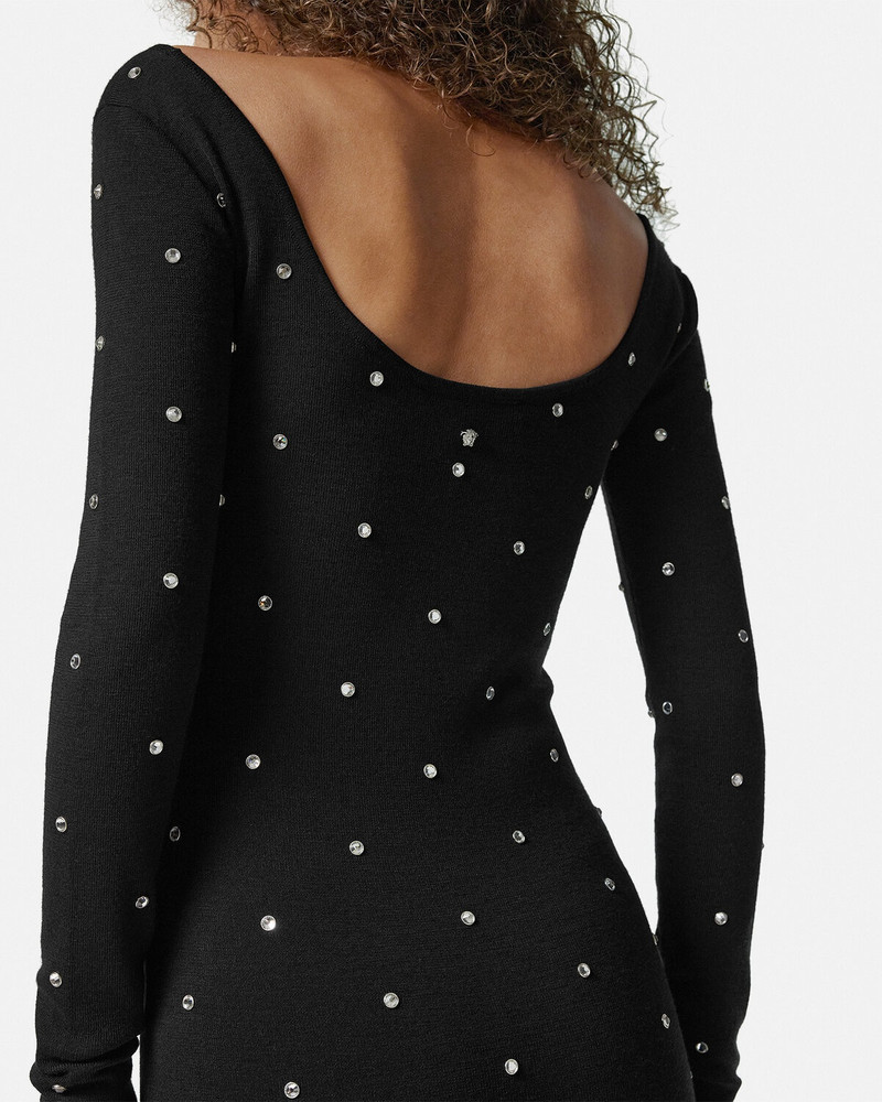 Cielo Stellato Wool Knit Scoop Long Dress 3