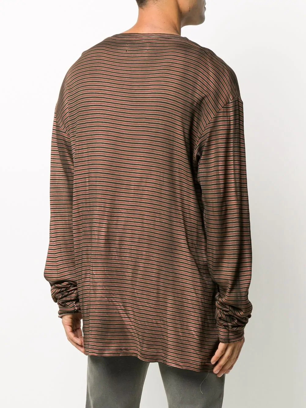 striped long-sleeve logo T-shirt - 4