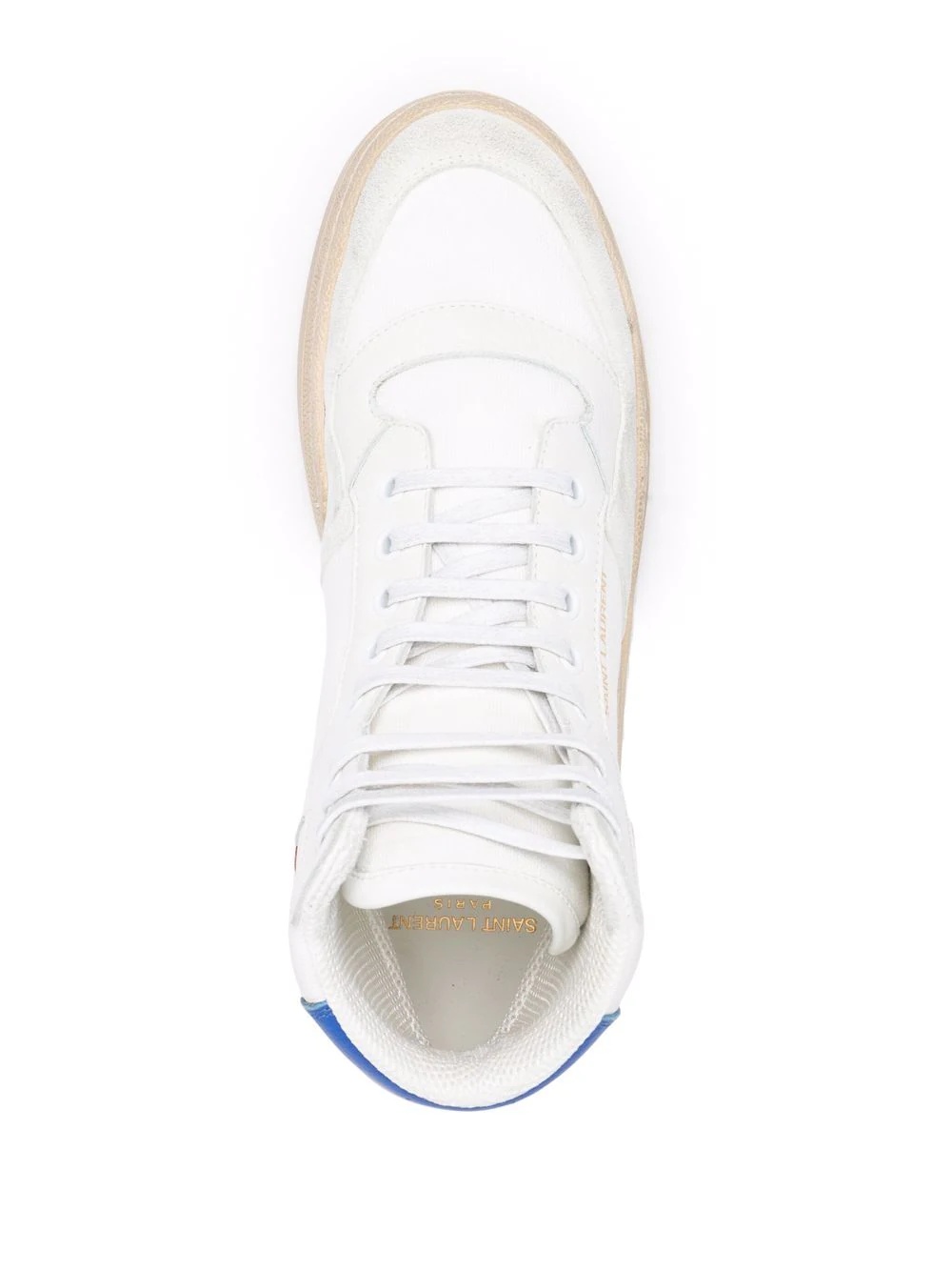 panelled mid-top sneakers - 4