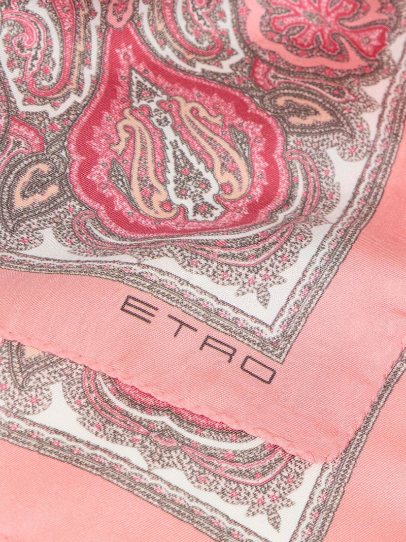 Etro paisley silk pocket square outlook