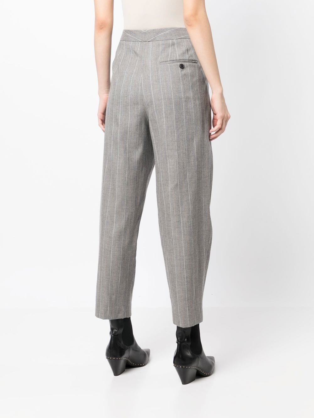 high-waisted tapered trousers - 4