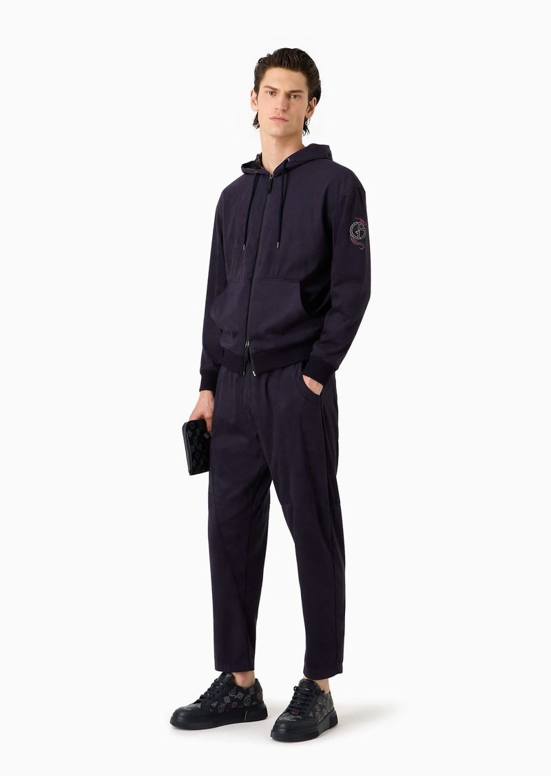 Leather pouch with all-over monogram 5