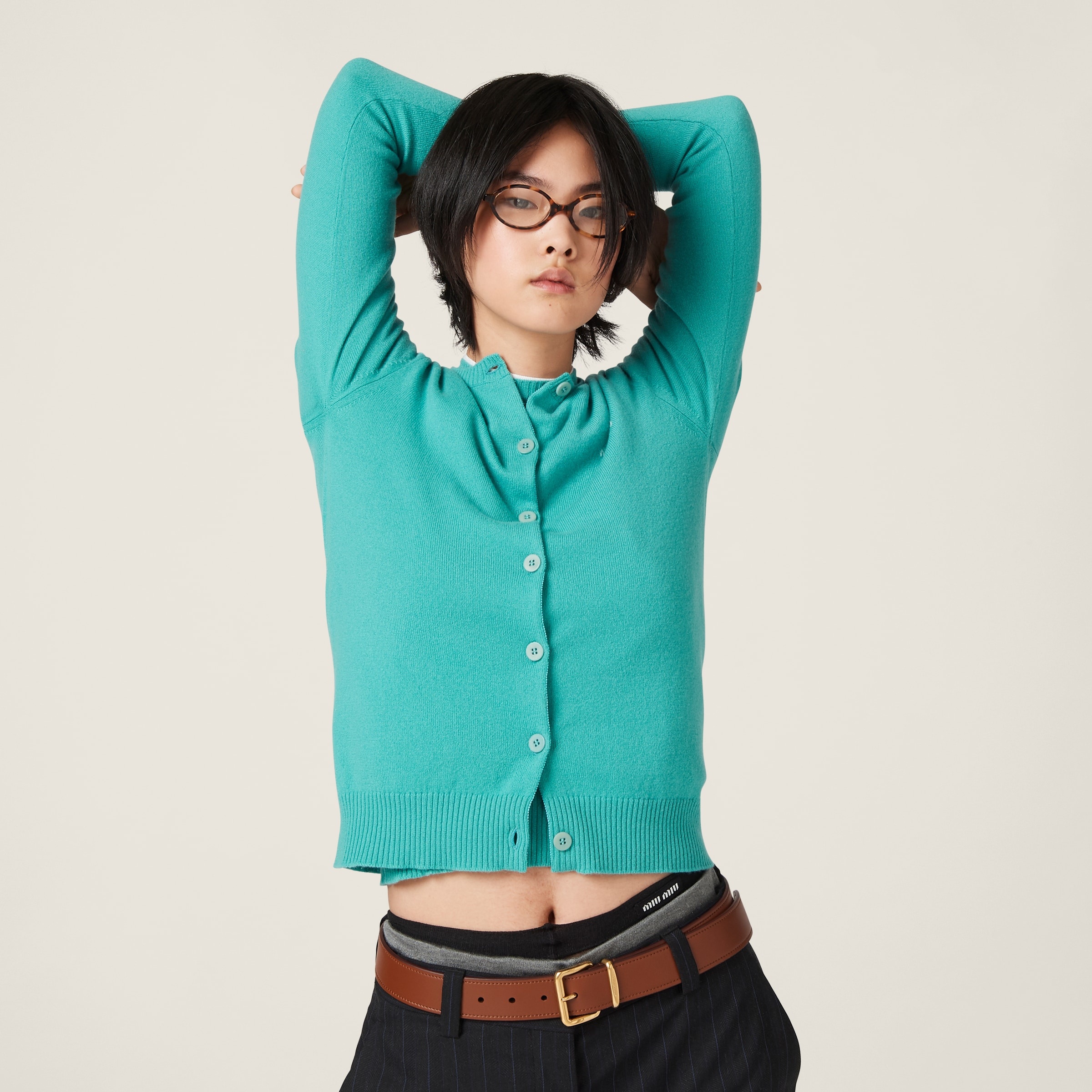 Cashmere knit cardigan - 5