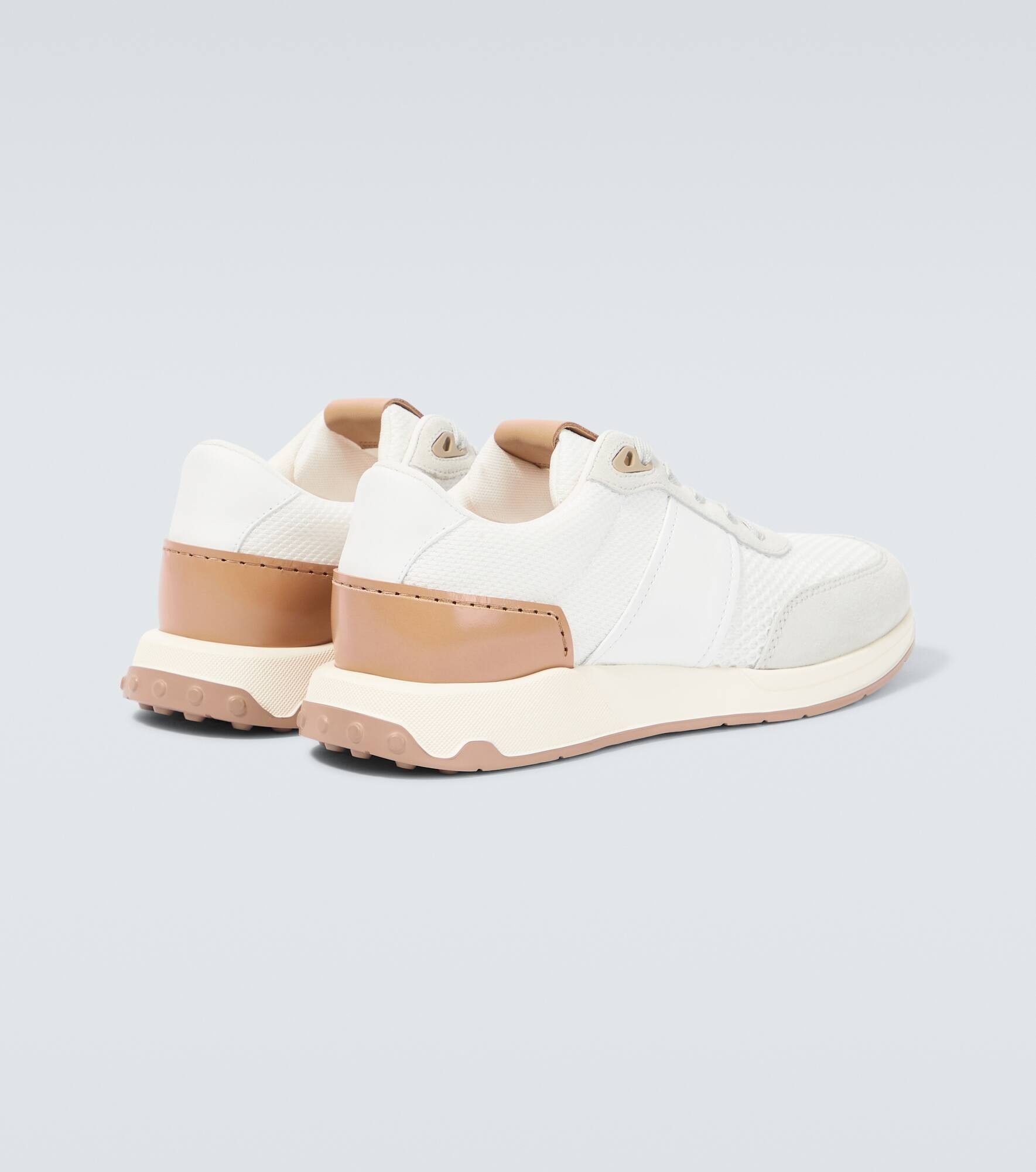 Leather-trimmed sneakers - 6