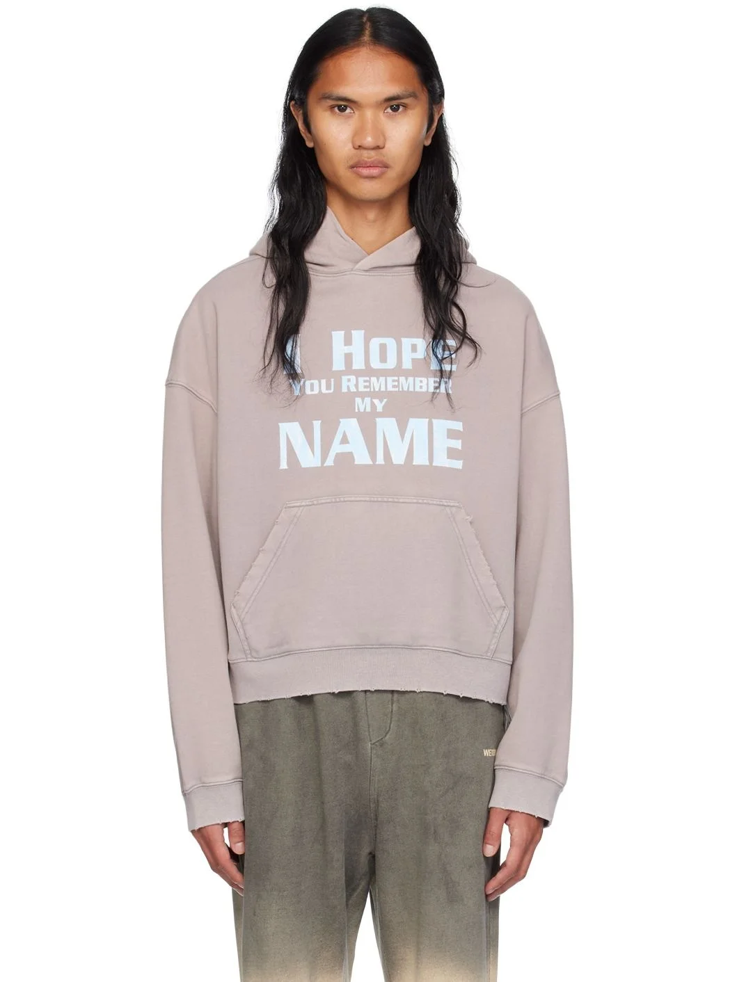 Taupe Lettering Hoodie - 1