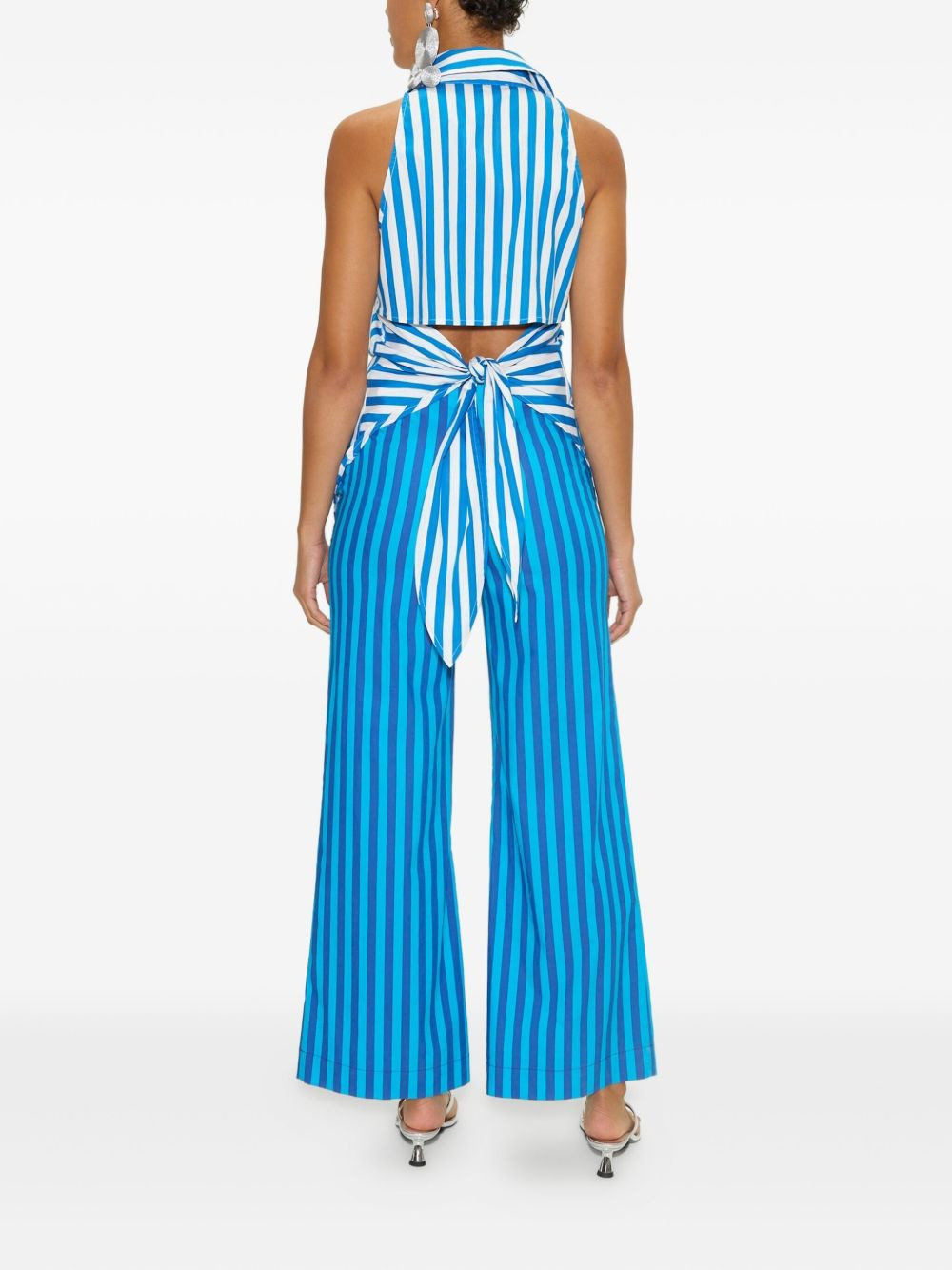 Loch stripe sleeveless shirt - 4
