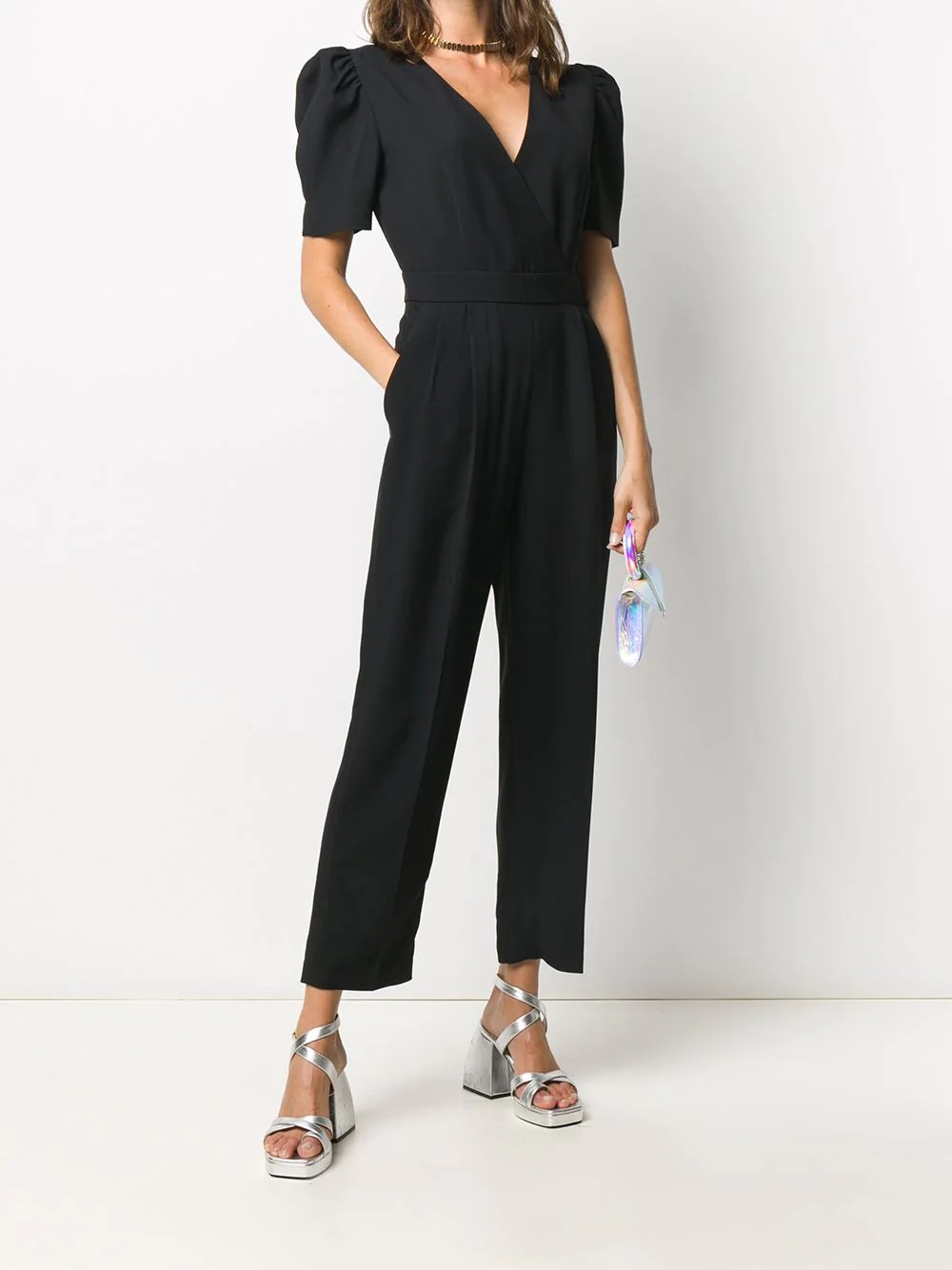 puff-sleeve jumpsuit - 2