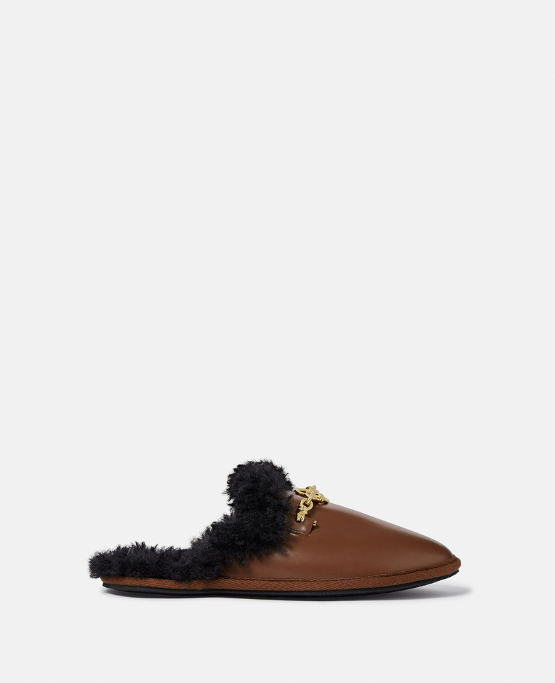Ryder Backless Vegan Plush Teddy-Lined Loafers - 1