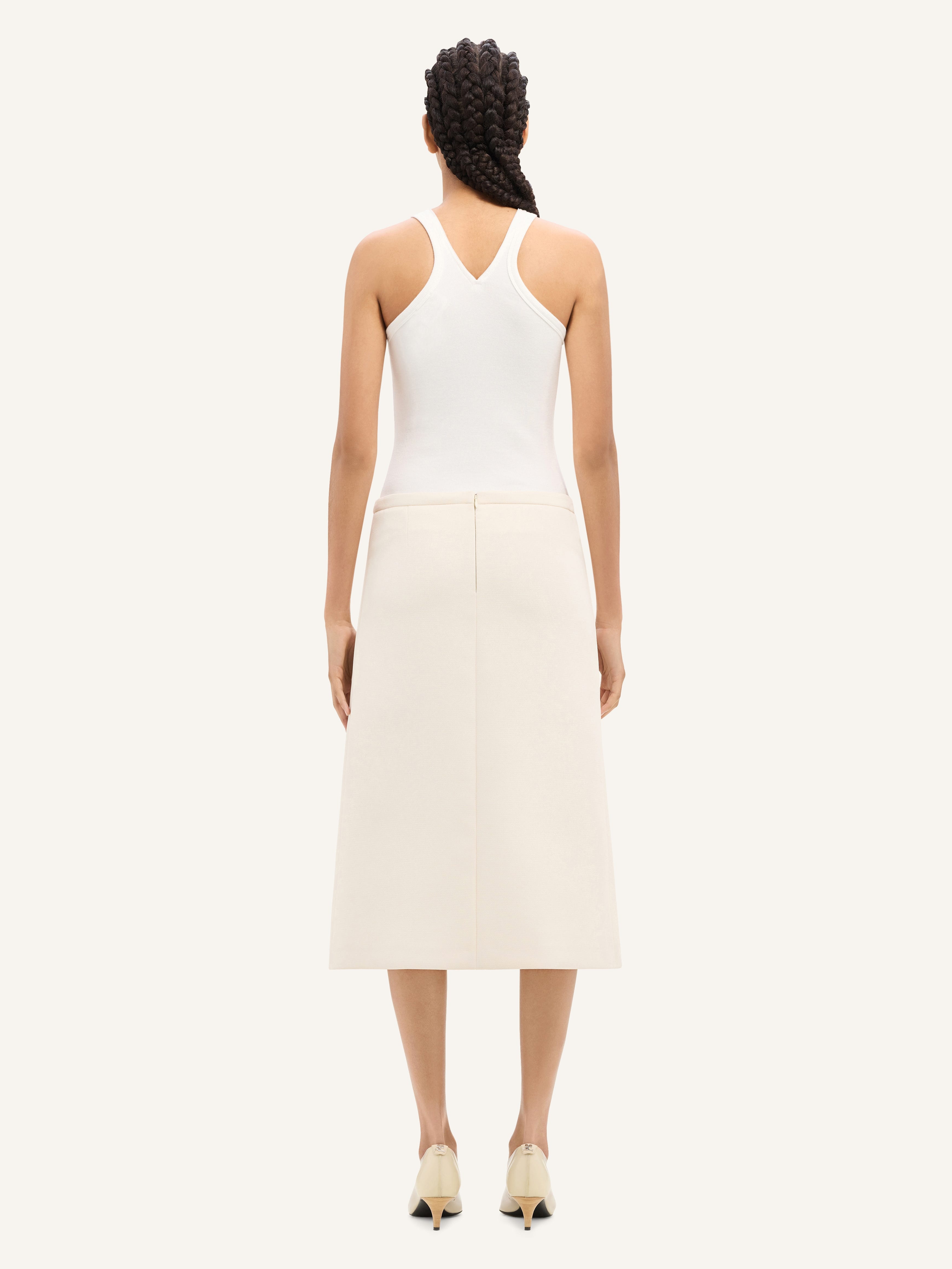 TAILORED HERITAGE CREPE MIDI SKIRT - 4