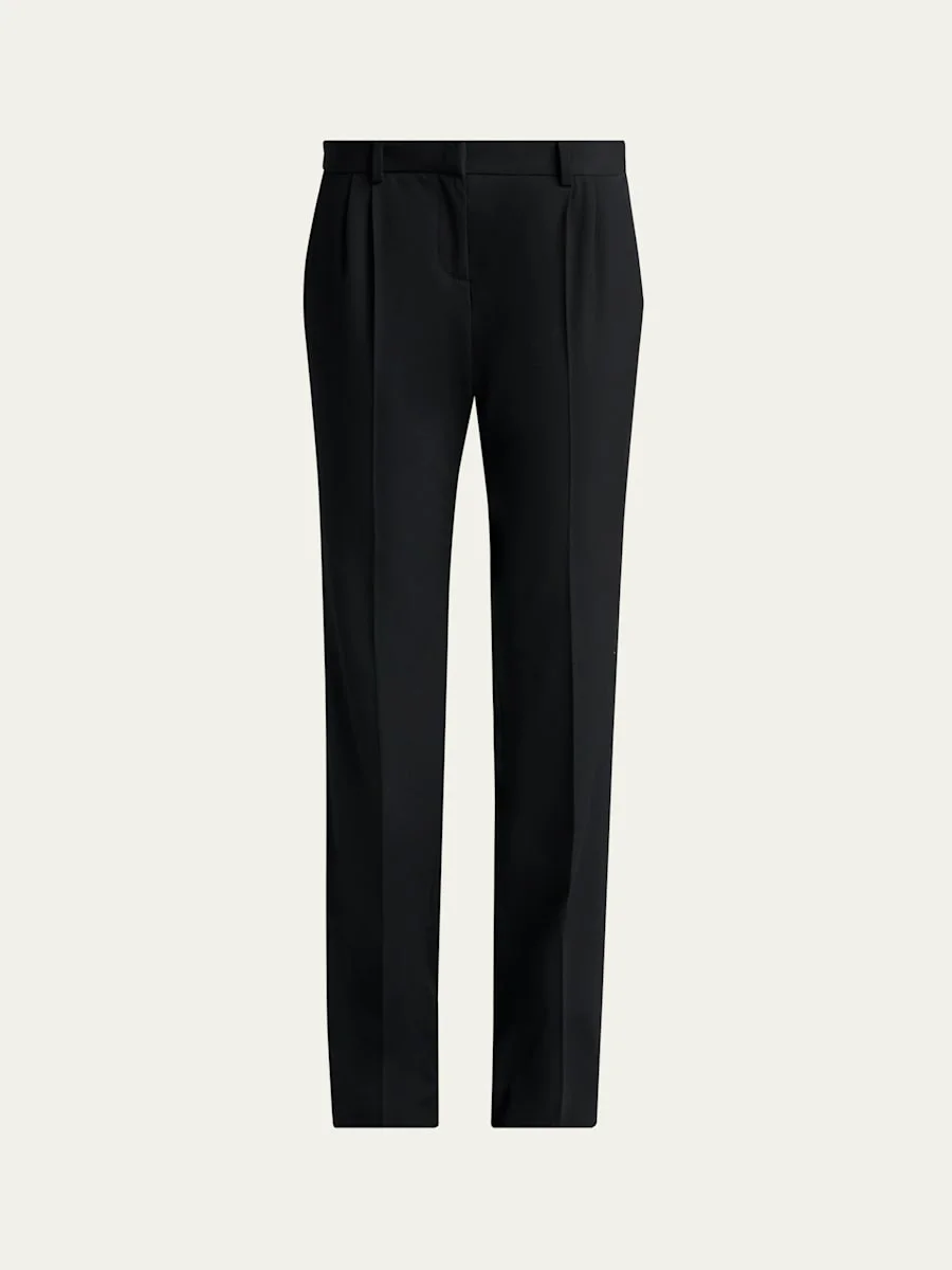 Low-Rise Slim-Leg Tailored Pants - 1