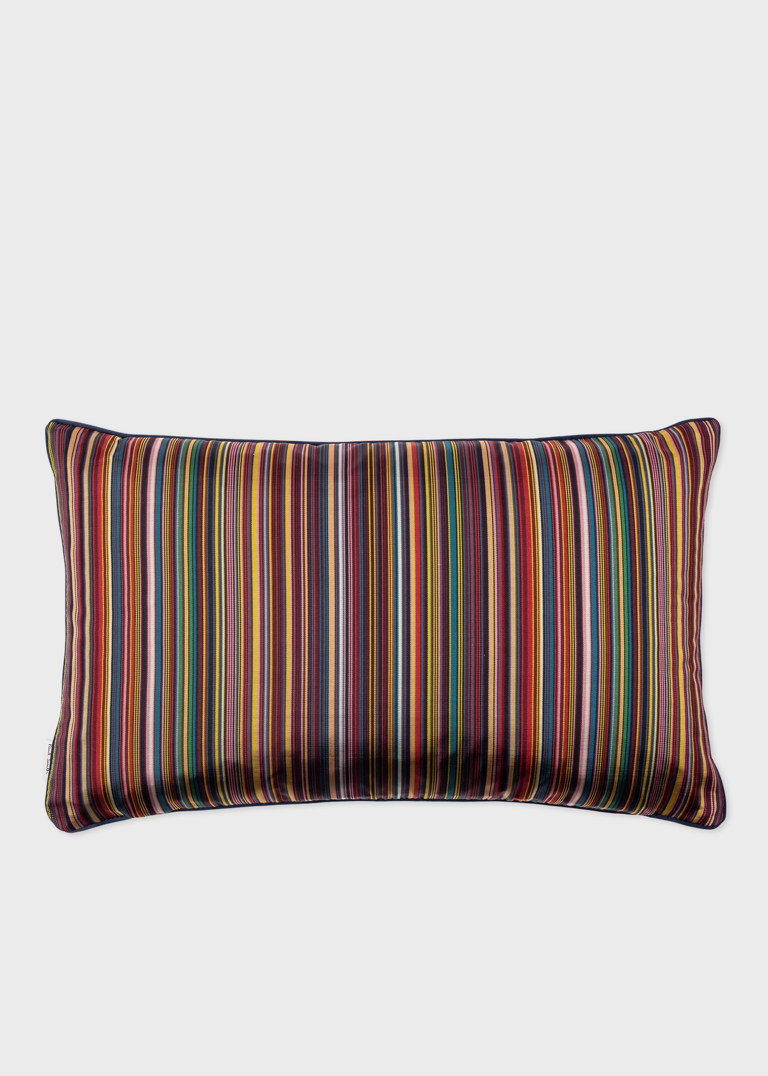 'Signature Stripe' Silk Bolster Cushion - 5