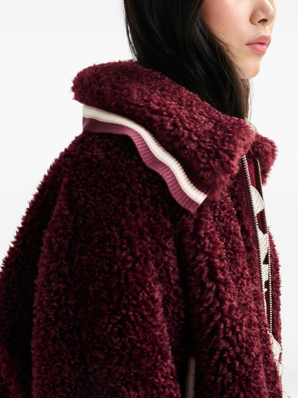 faux-fur zip-up jacket - 5