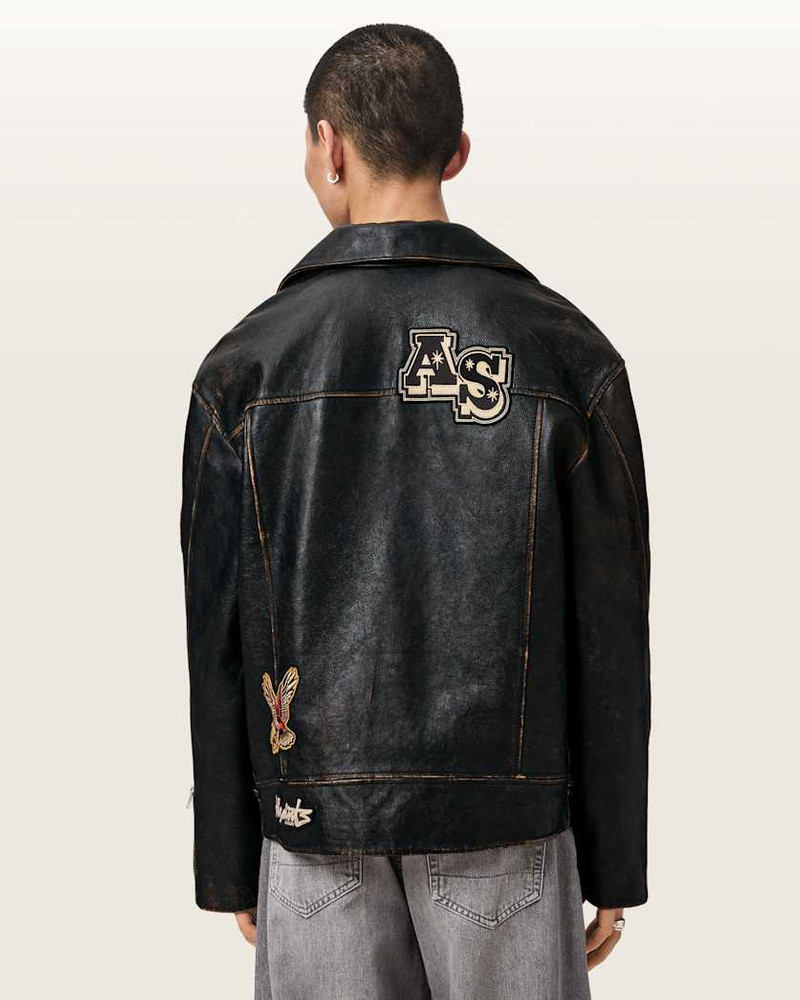 HAYS LEATHER BIKER PATCH JACKET 6