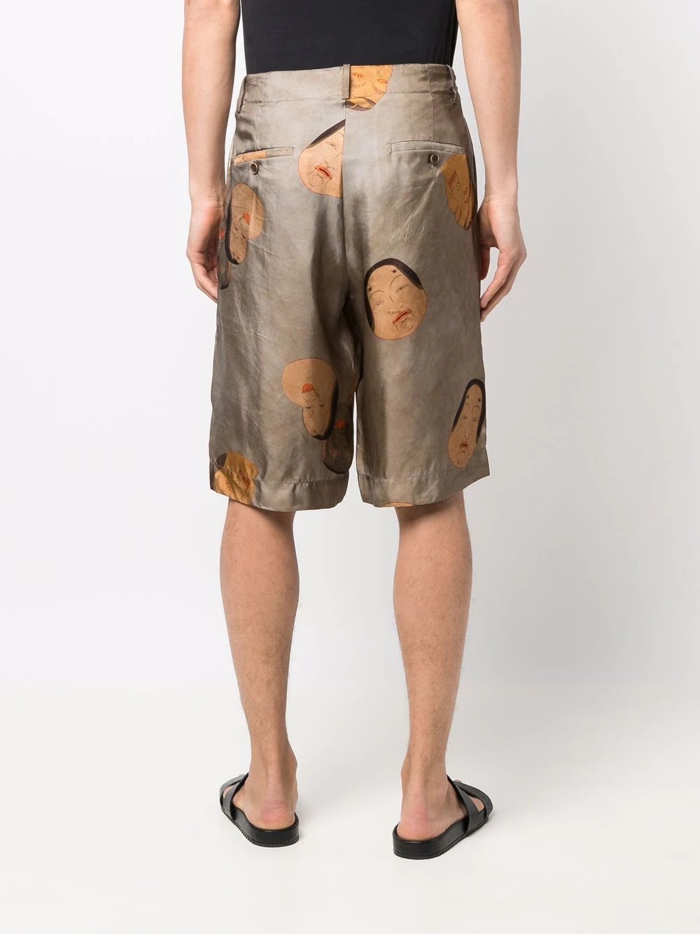 face-print bermuda shorts - 4