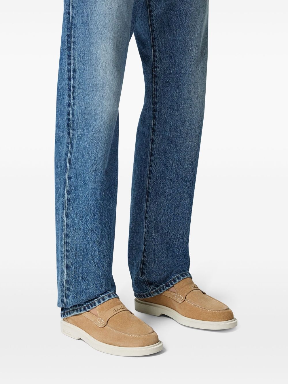 logo-plaque loafers - 4