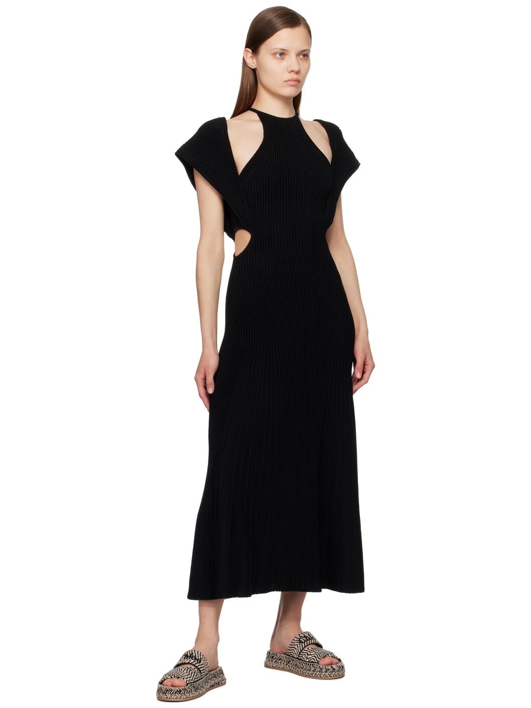 Black Cutout Maxi Dress - 4