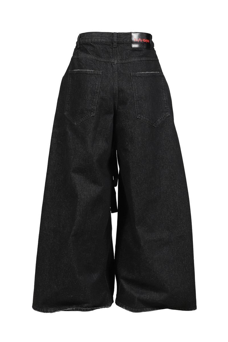 LU'U DAN TIE MAXI PANTS / STRONG RINSED BLK outlook
