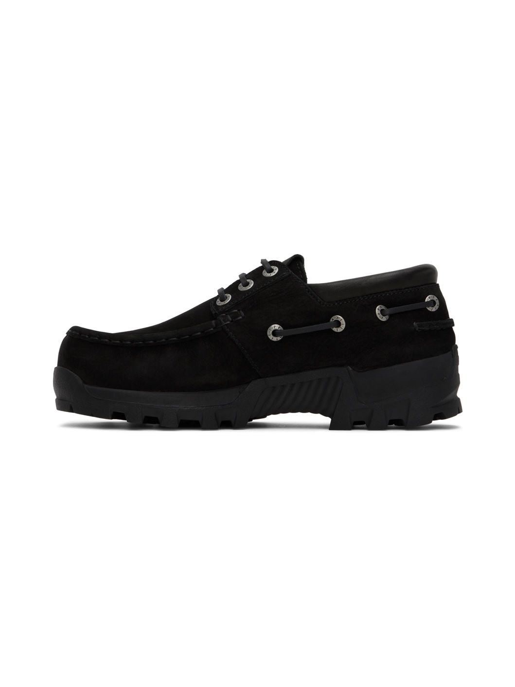 Black Vibram Sole Boat Shoes - 3