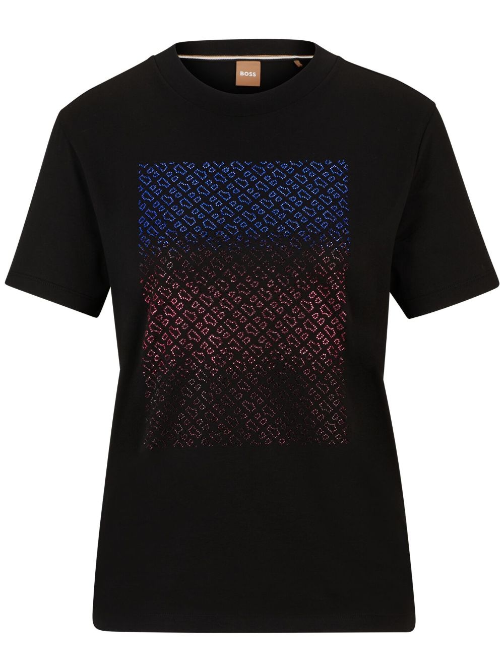 crystal-embellished monogram T-shirt - 1