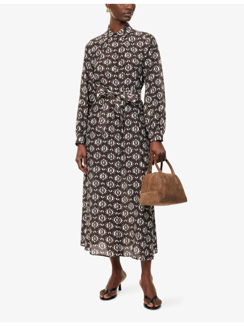 Narvel Belted Silk Midi Dress - 2