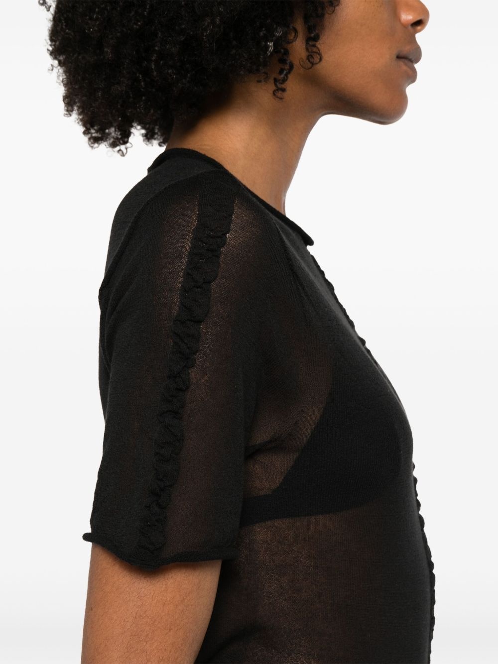 semi-sheer T-shirt - 5
