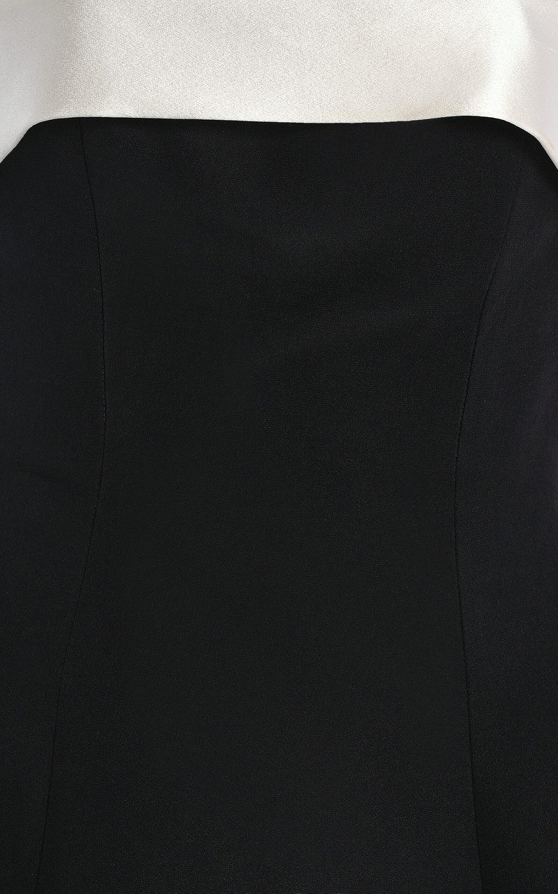 Opera Strapless Crepe-Back Silk-Satin Lady-Length Dress black 5