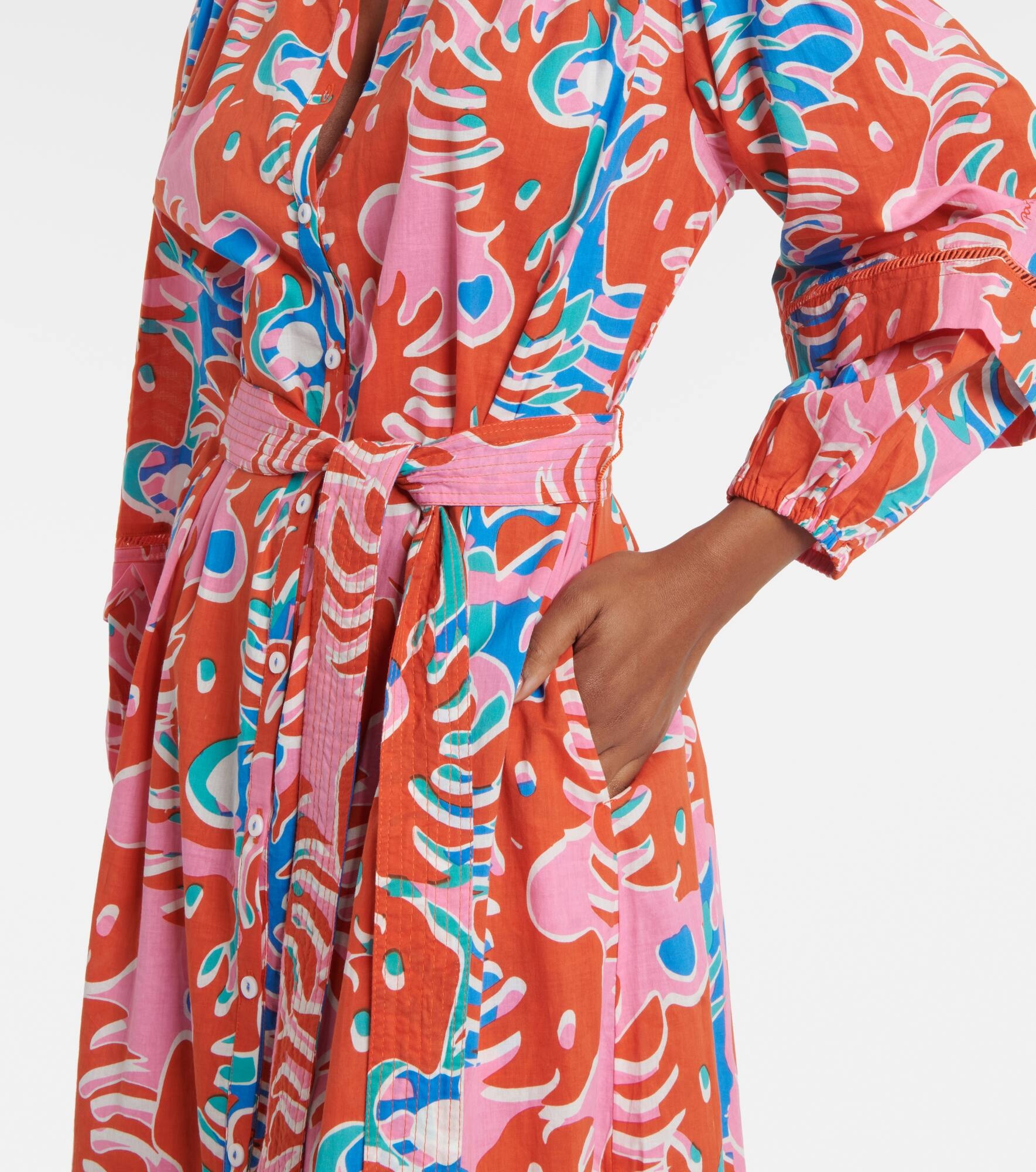 Cathy printed cotton shirt dress - 5