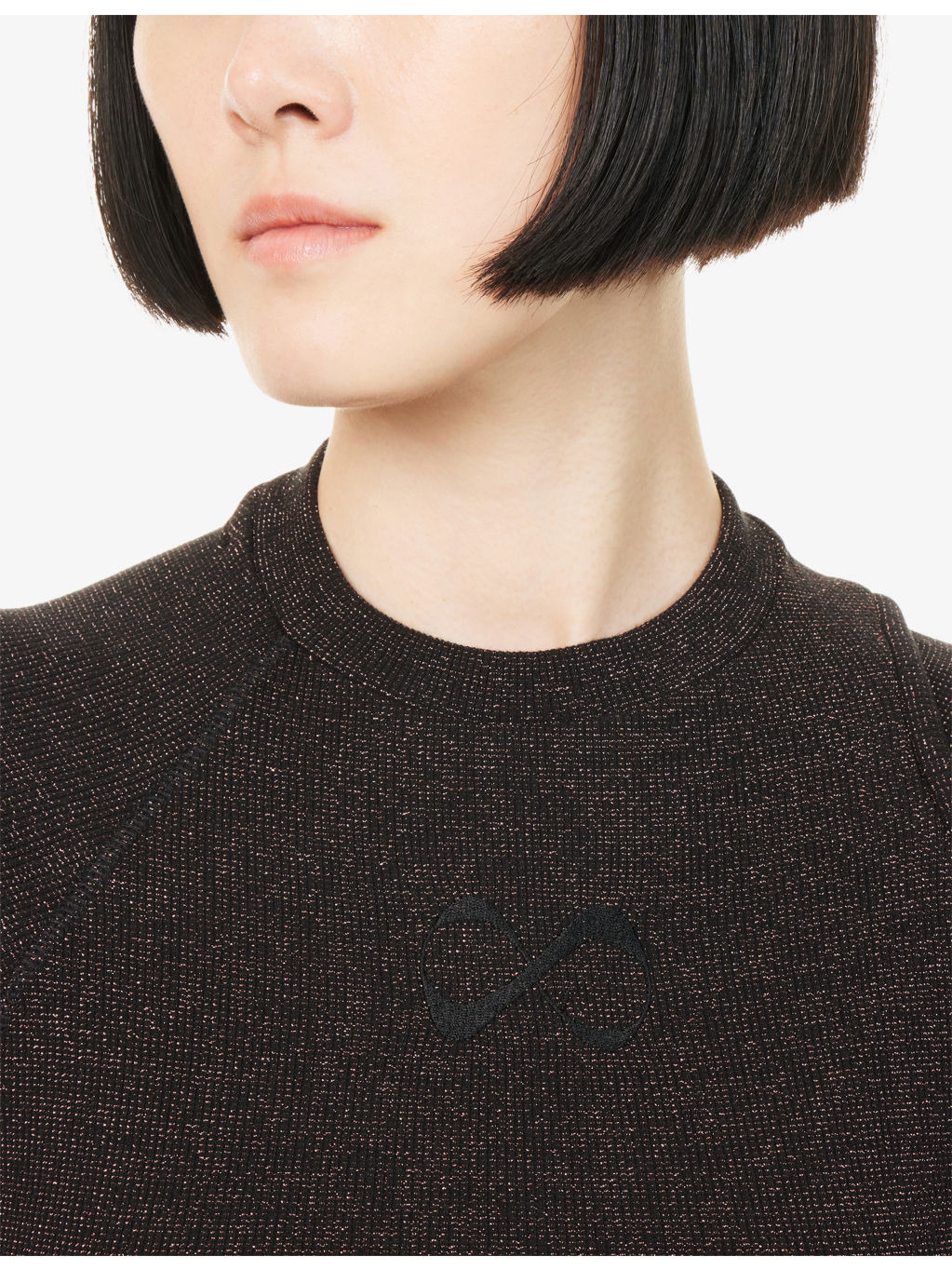 Rib Embroidered-Logo Cotton-Blend Top - 5