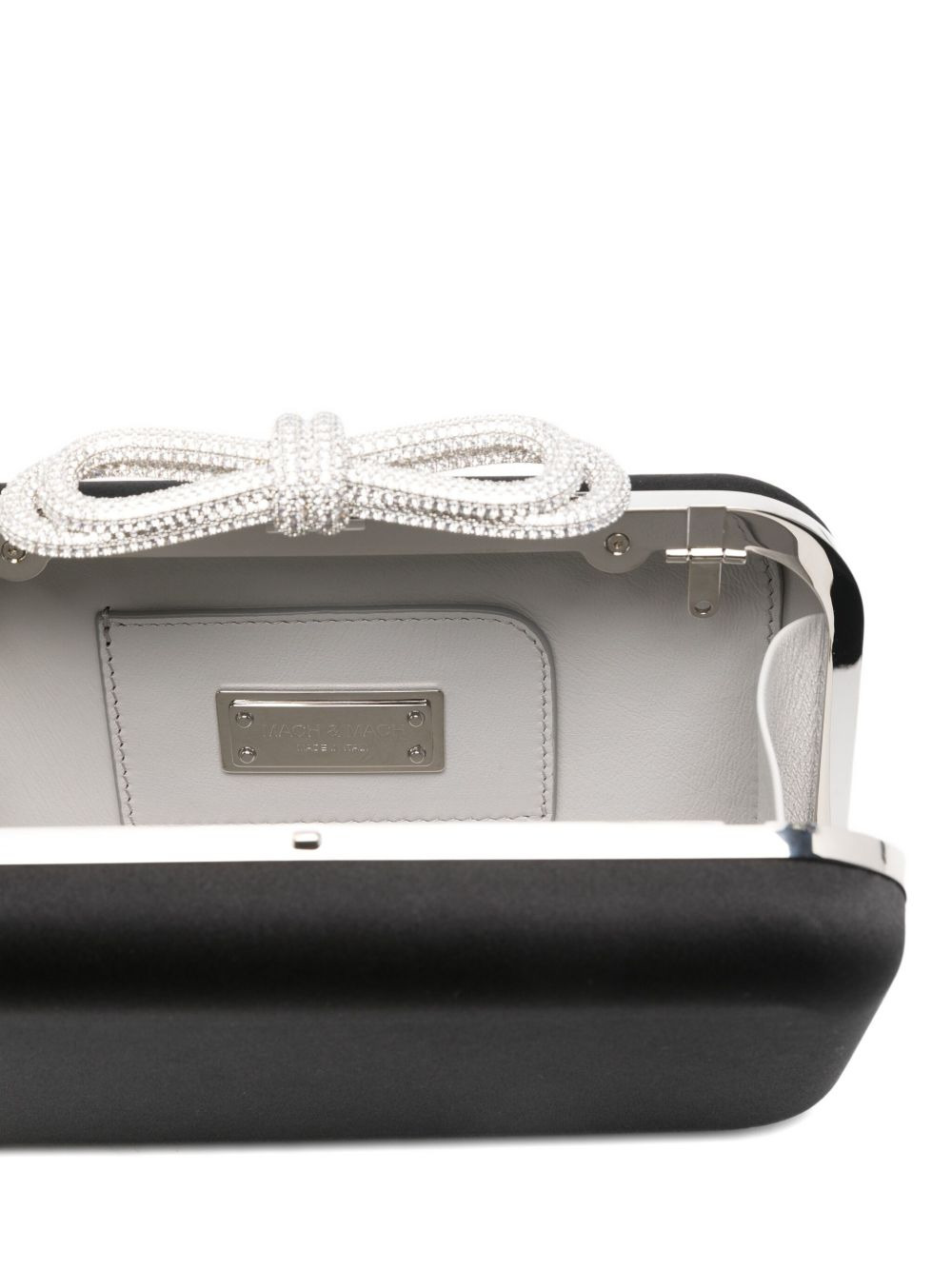 crystal-embellished bow clutch - 5