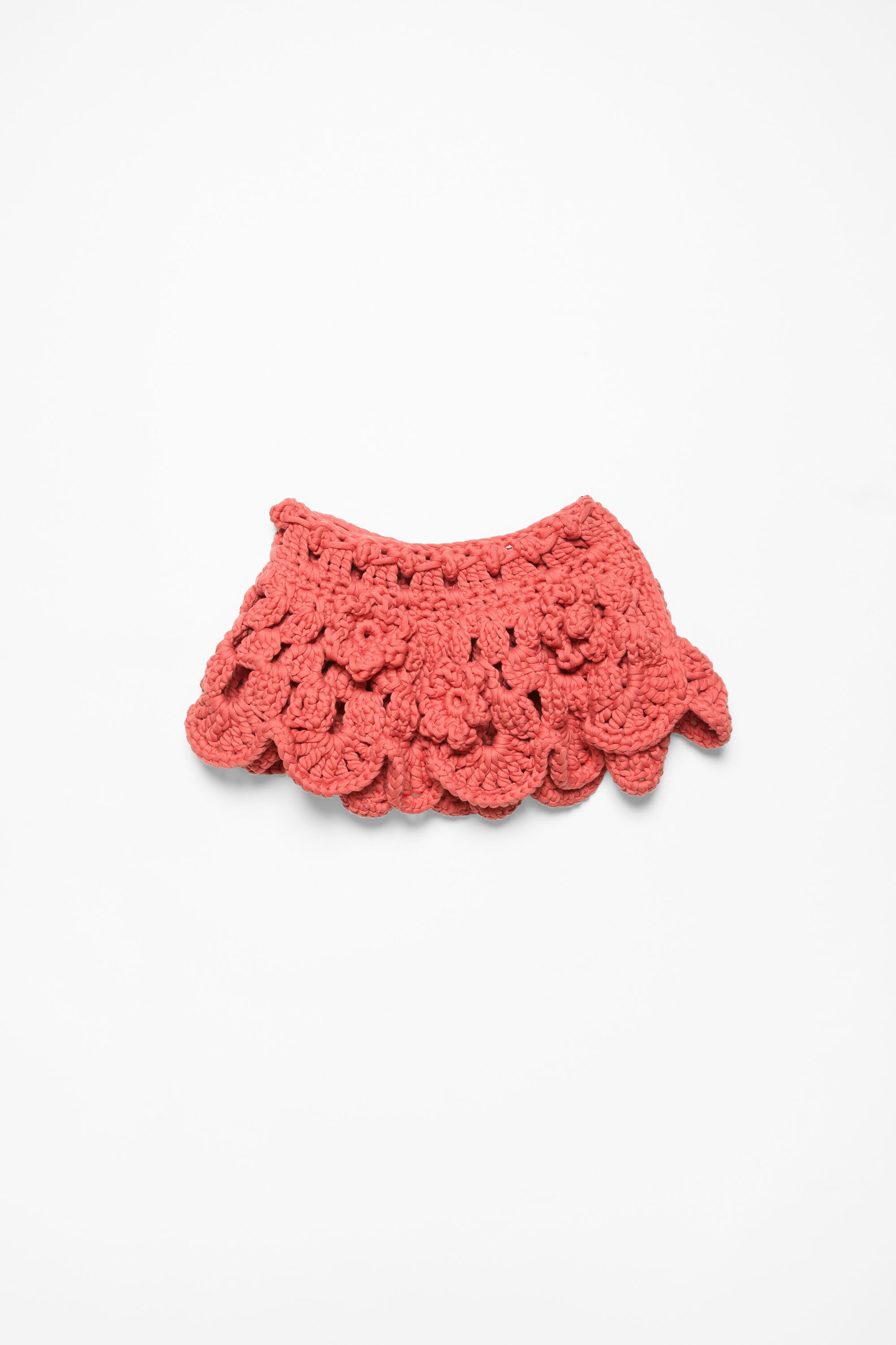 Crochet skirt - Coral red - 1