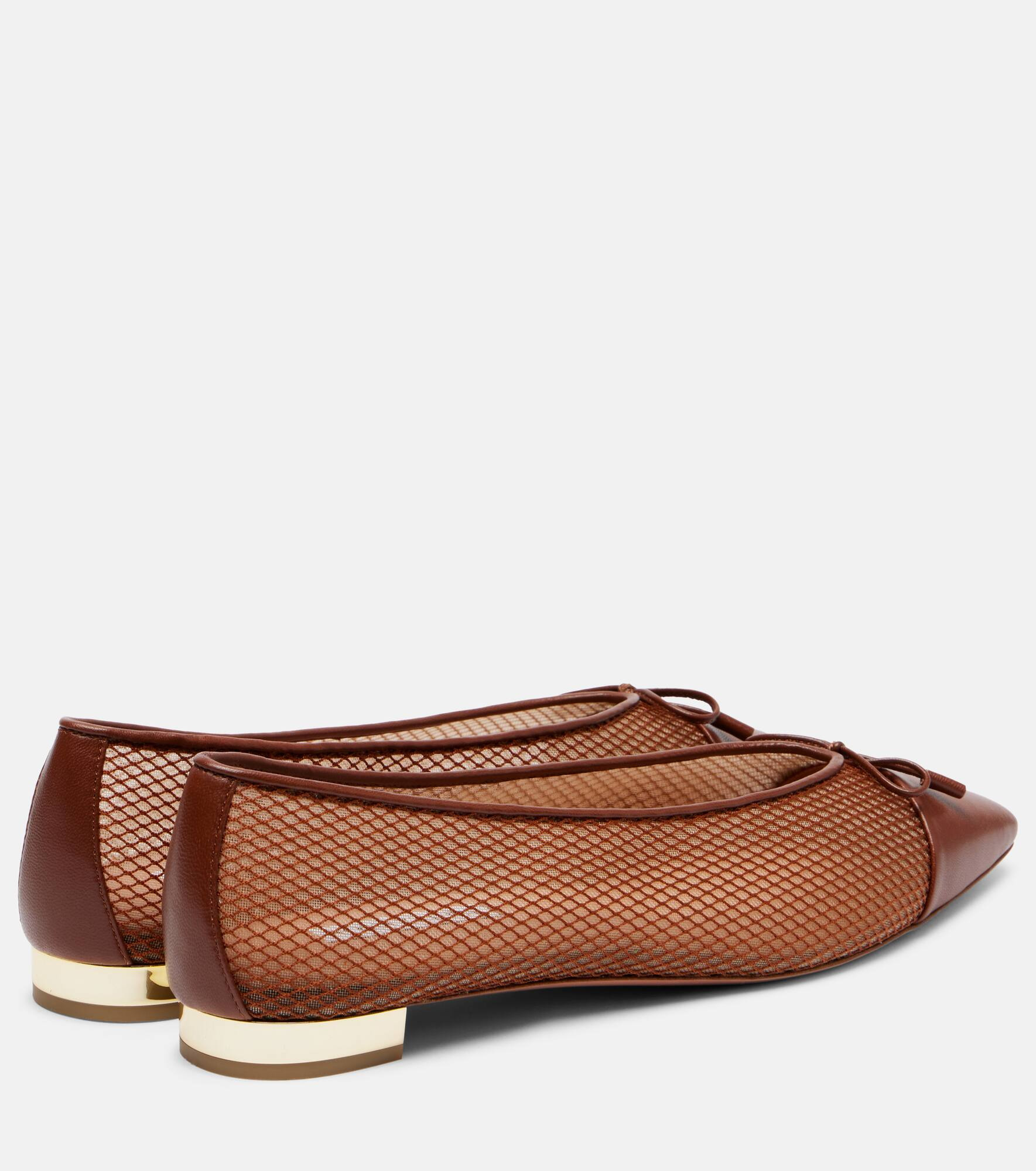 Gioia mesh and leather ballet flats - 2