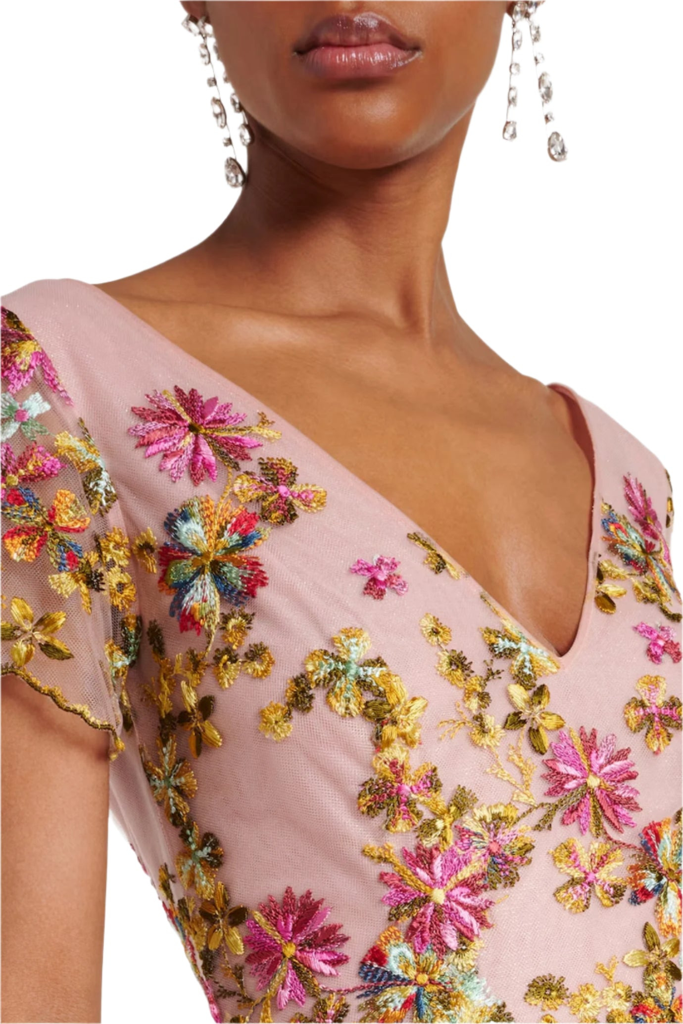 POLINA EMBROIDERED TULLE GOWN - 5
