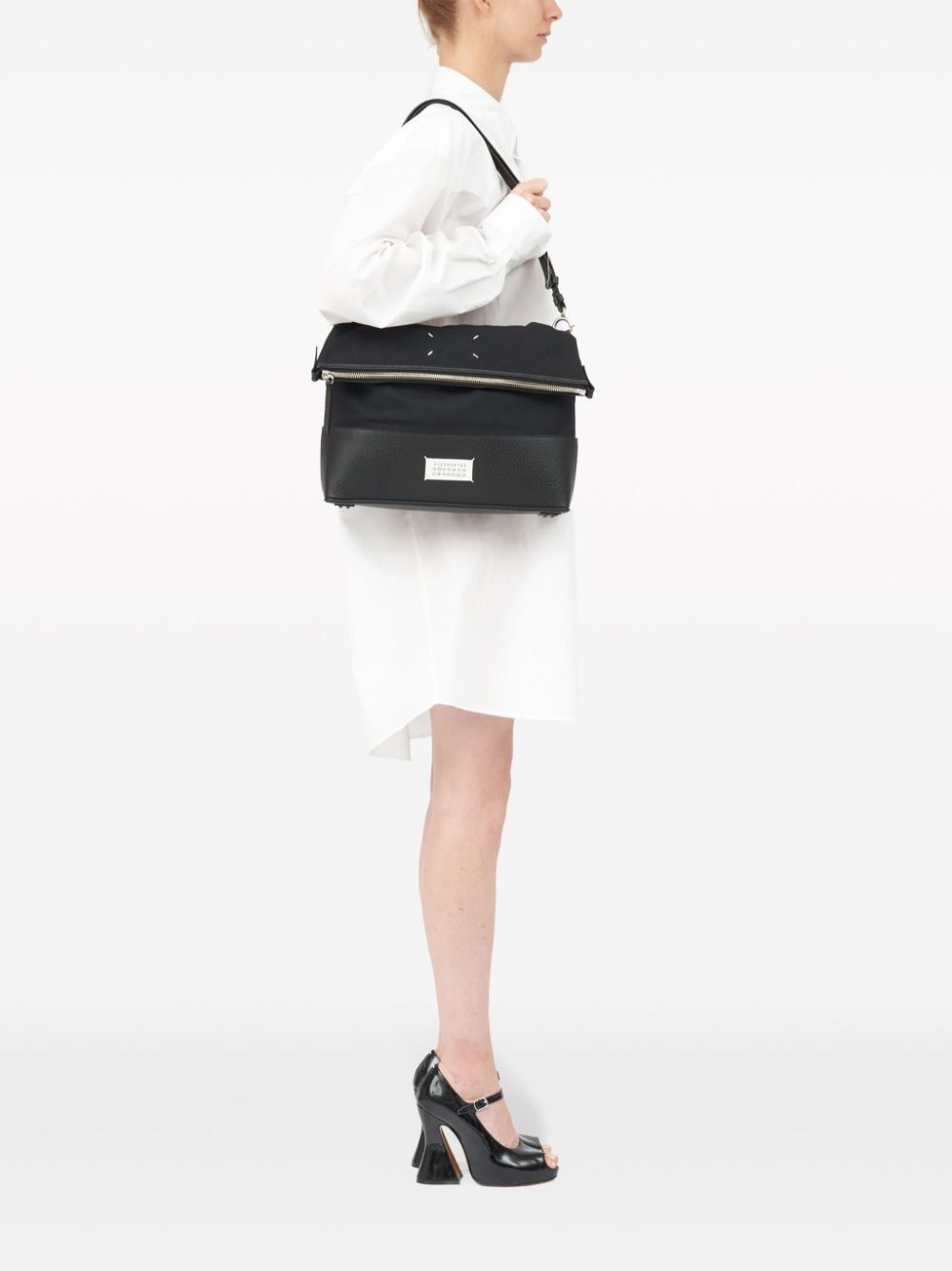numbers-motif messenger bag - 3