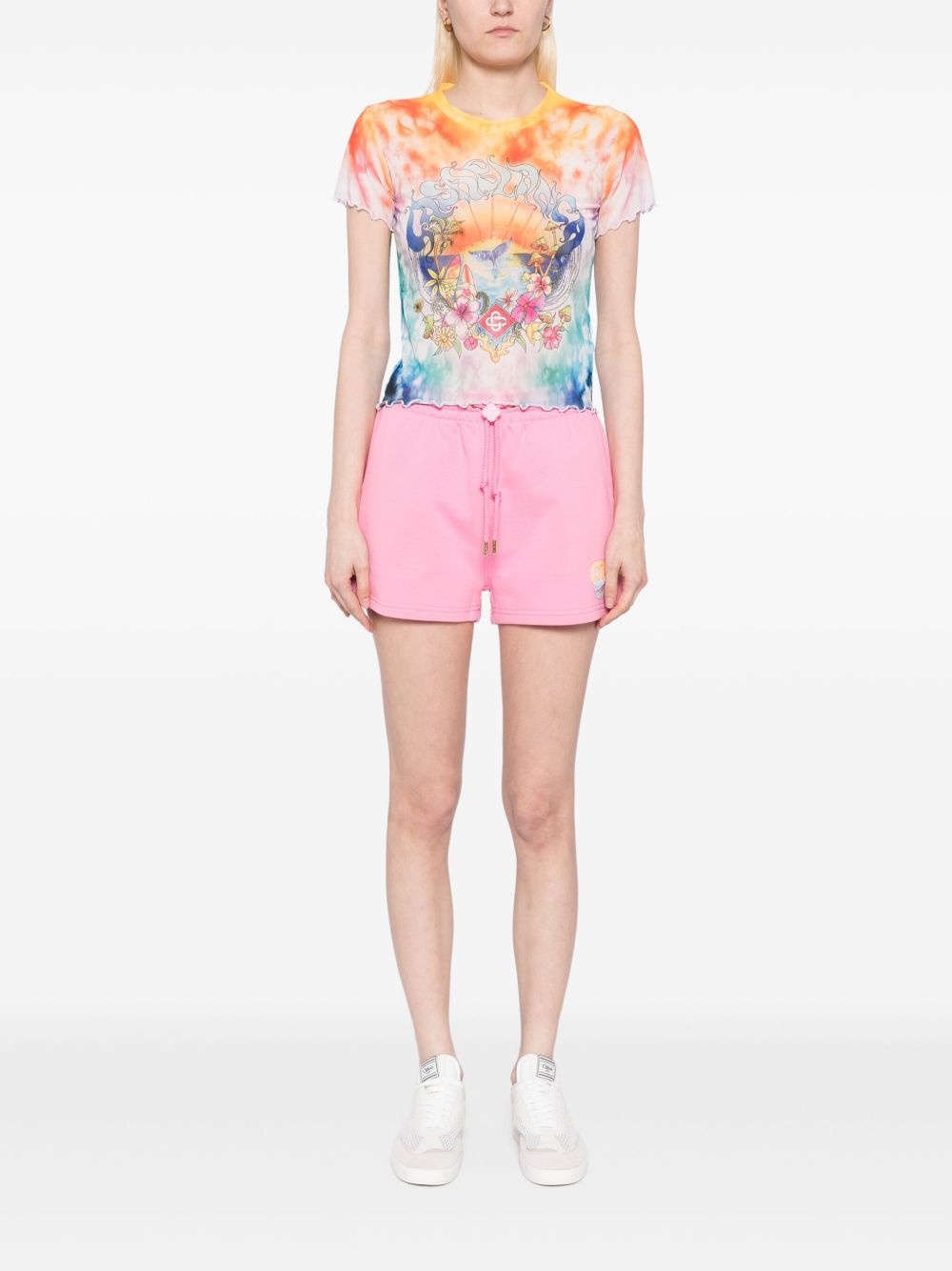 printed mesh T-shirt - 2