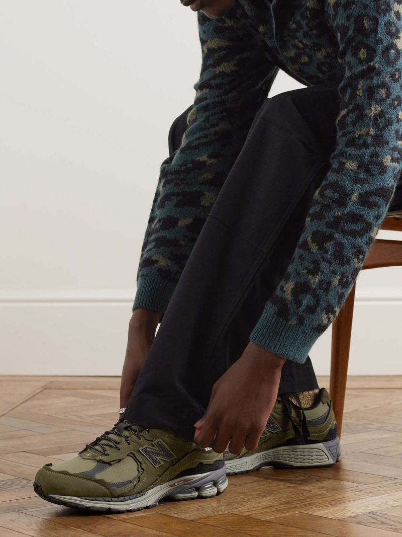 New Balance 2002RD Protection Pack Leather-Trimmed Nubuck and Ripstop Sneakers outlook