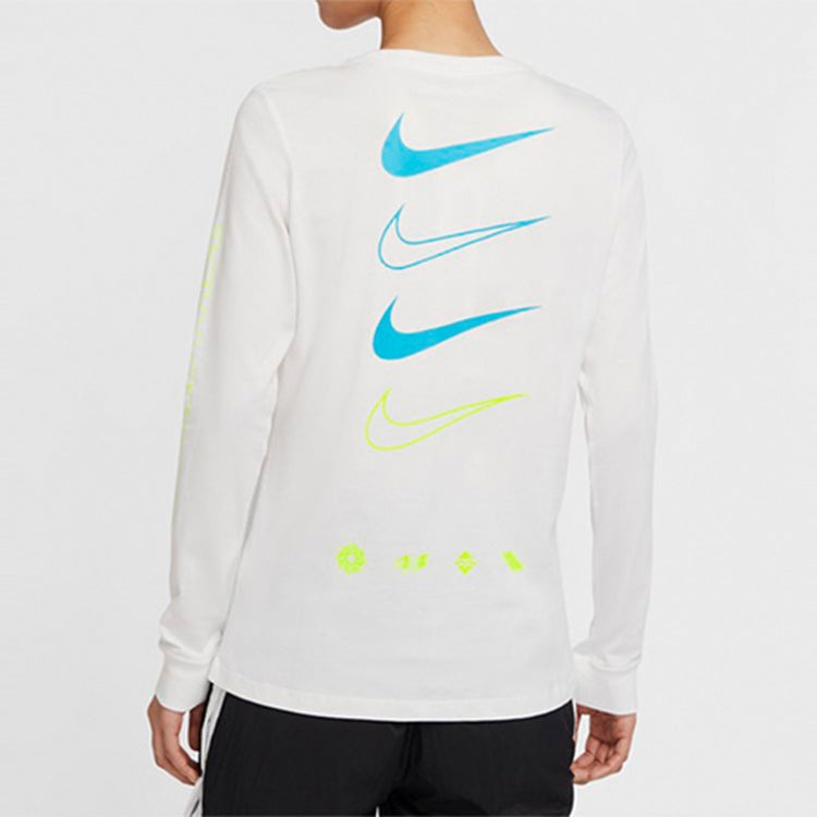 (WMNS) Nike Sportswear Round Neck Long Sleeves Casual White CV9174-100 - 4
