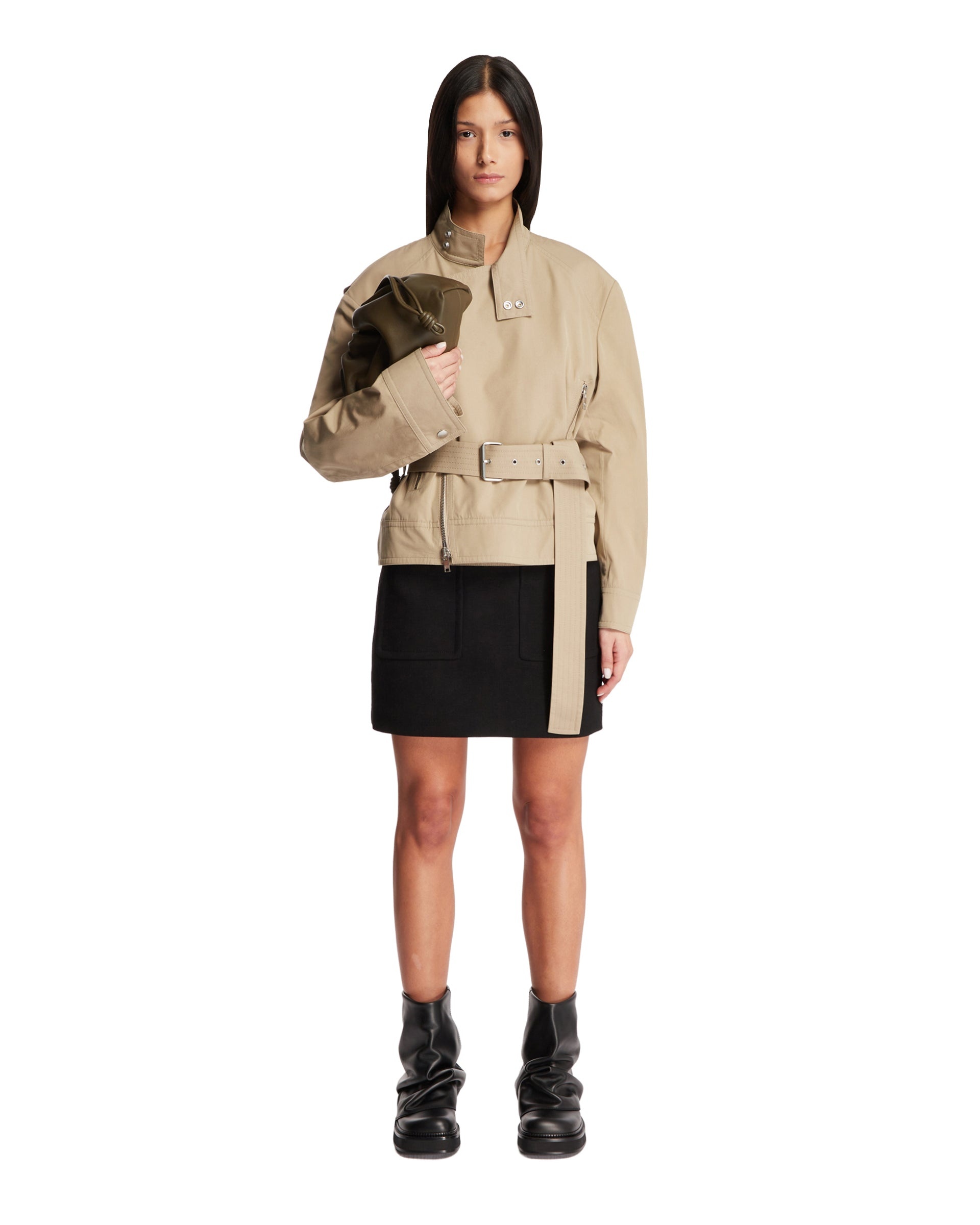 Beige Biker Jacket - 2