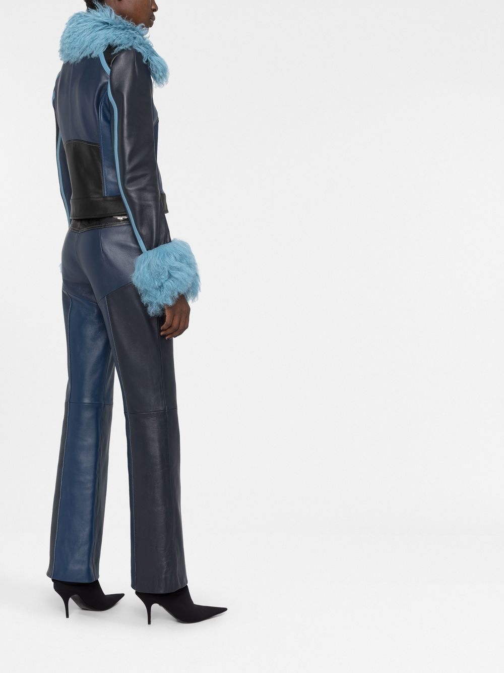 flared leather trousers - 6