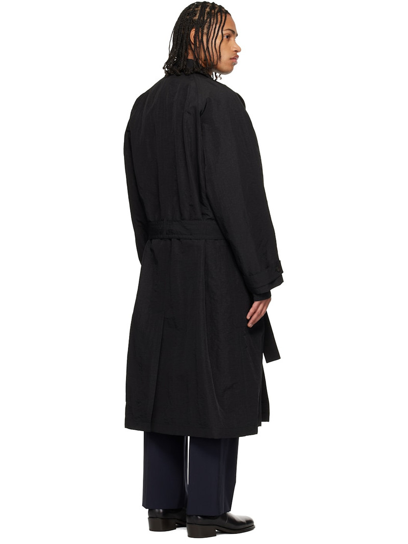 Black Crisp Raglan Trench Coat 3