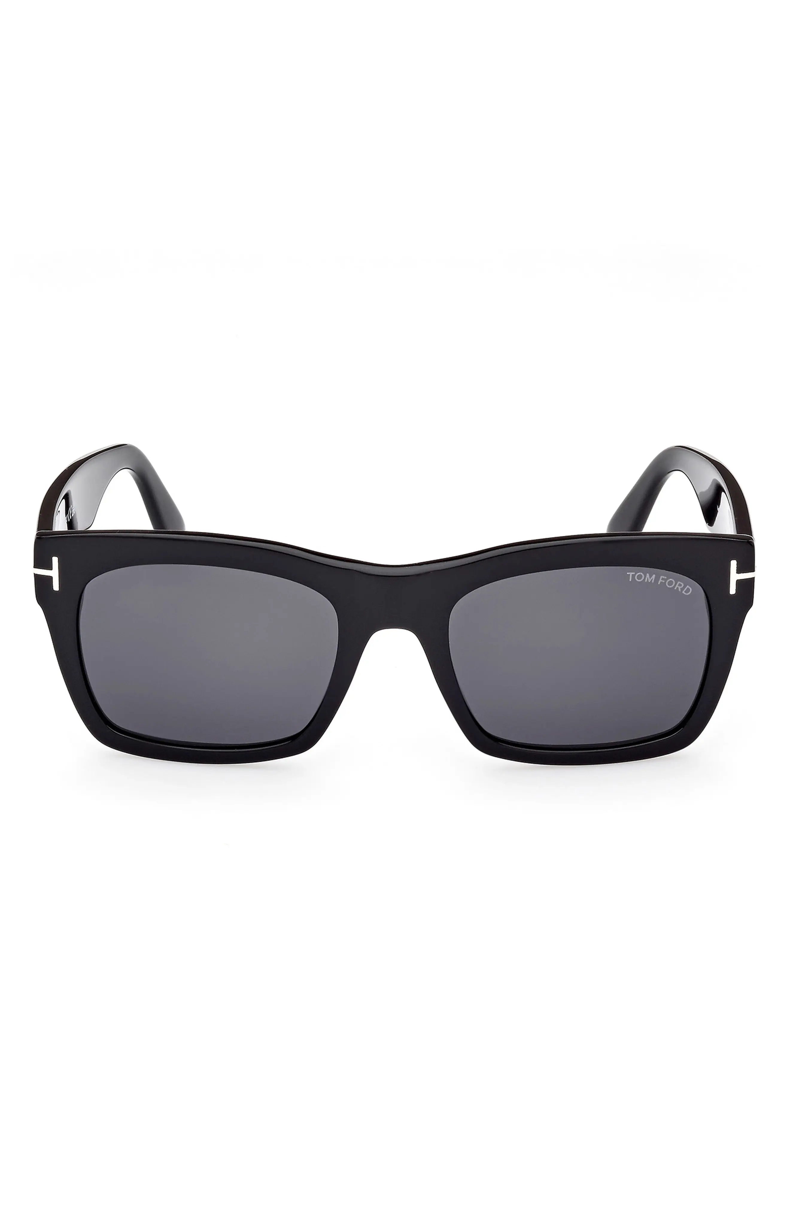 Nico 56mm Square Sunglasses in Shiny Black /Smoke - 1