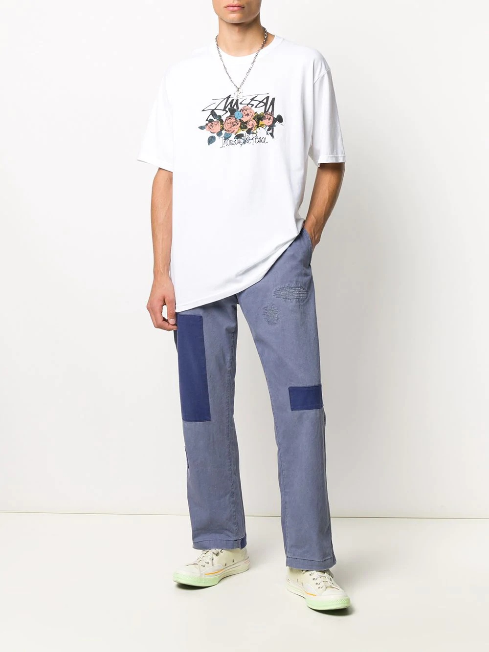 floral logo print T-shirt - 2