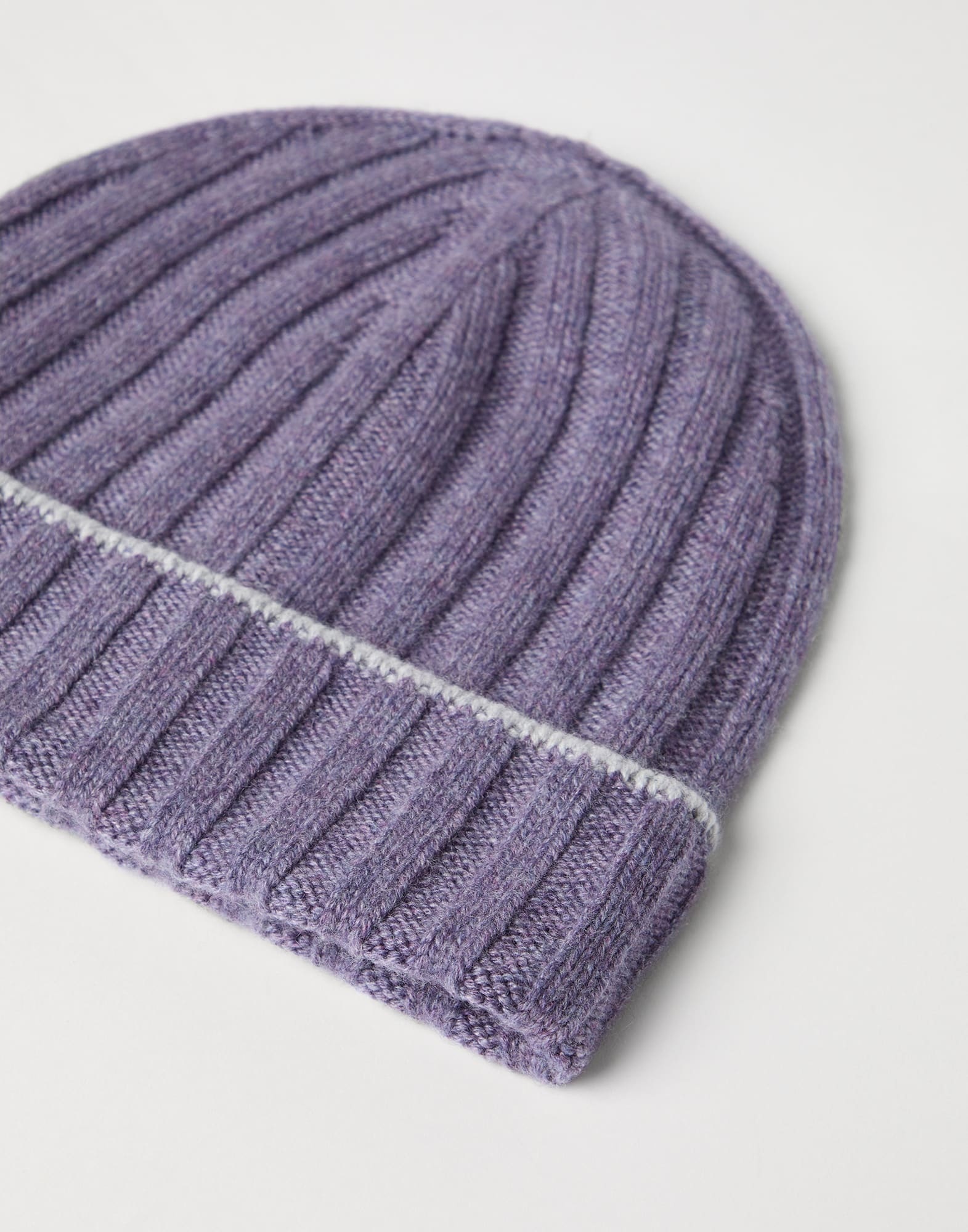 Cashmere rib knit beanie - 2