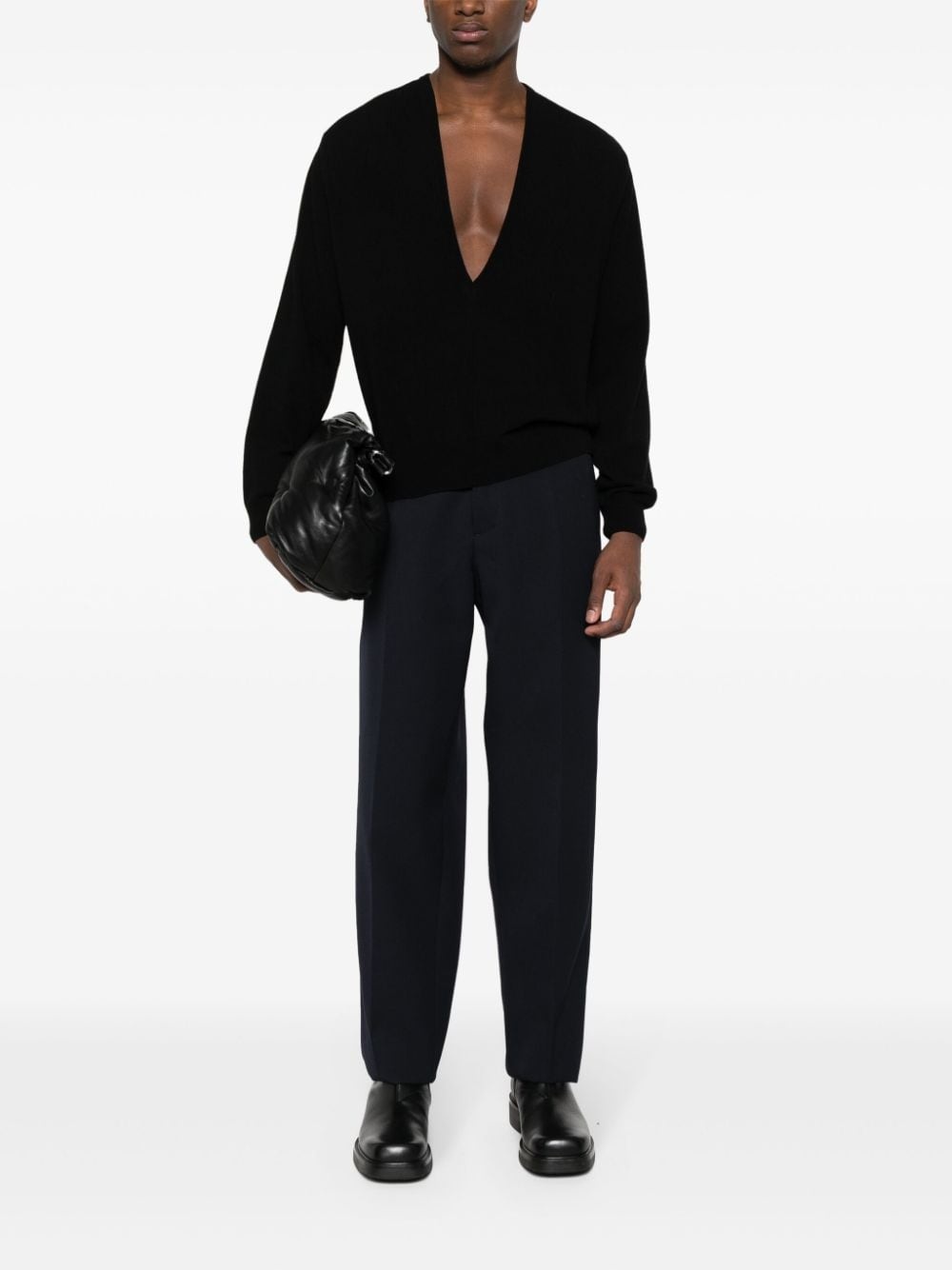 tapered wool trousers - 2