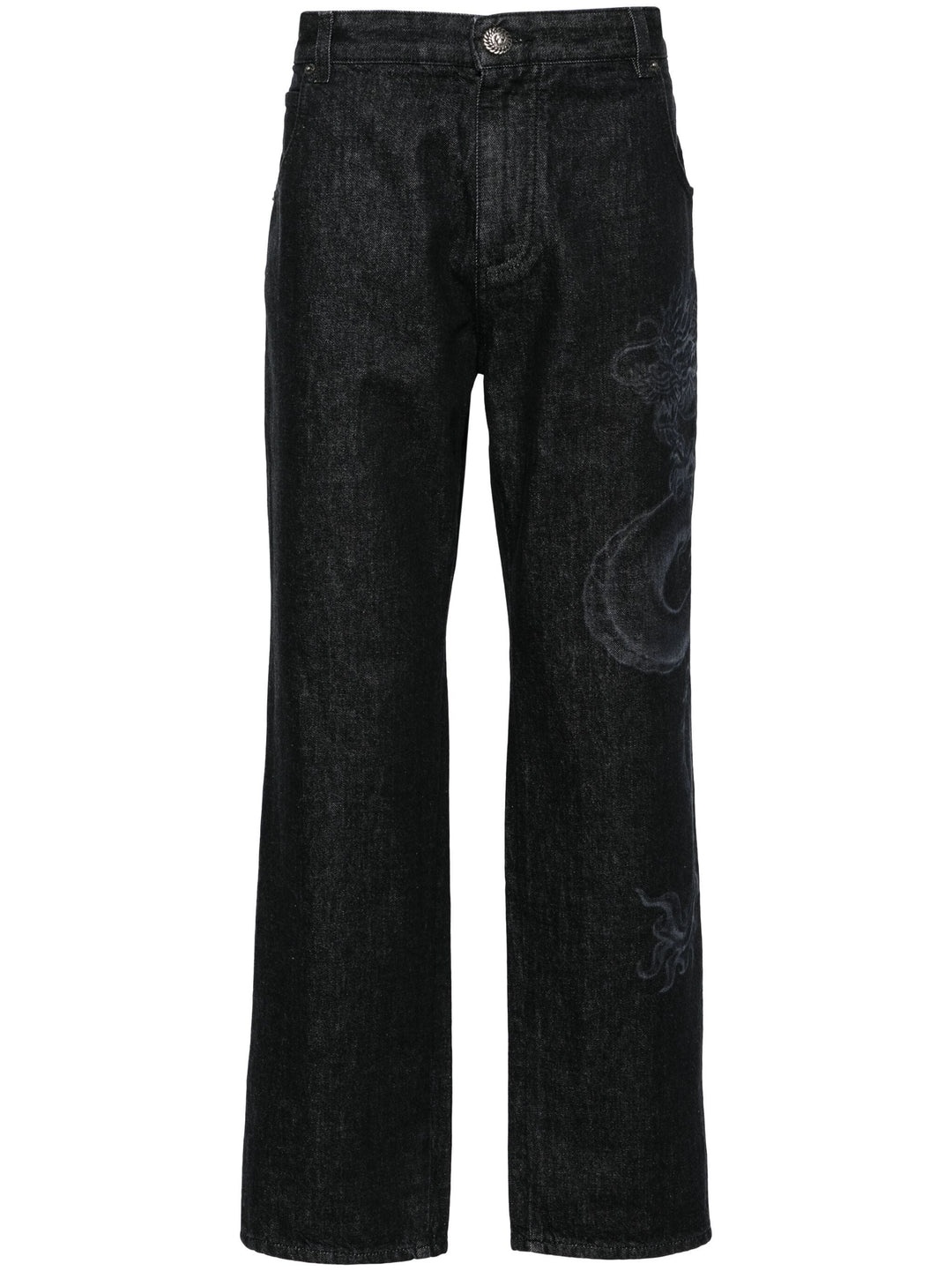 Dragon Laser Straight Denim Pants - 1