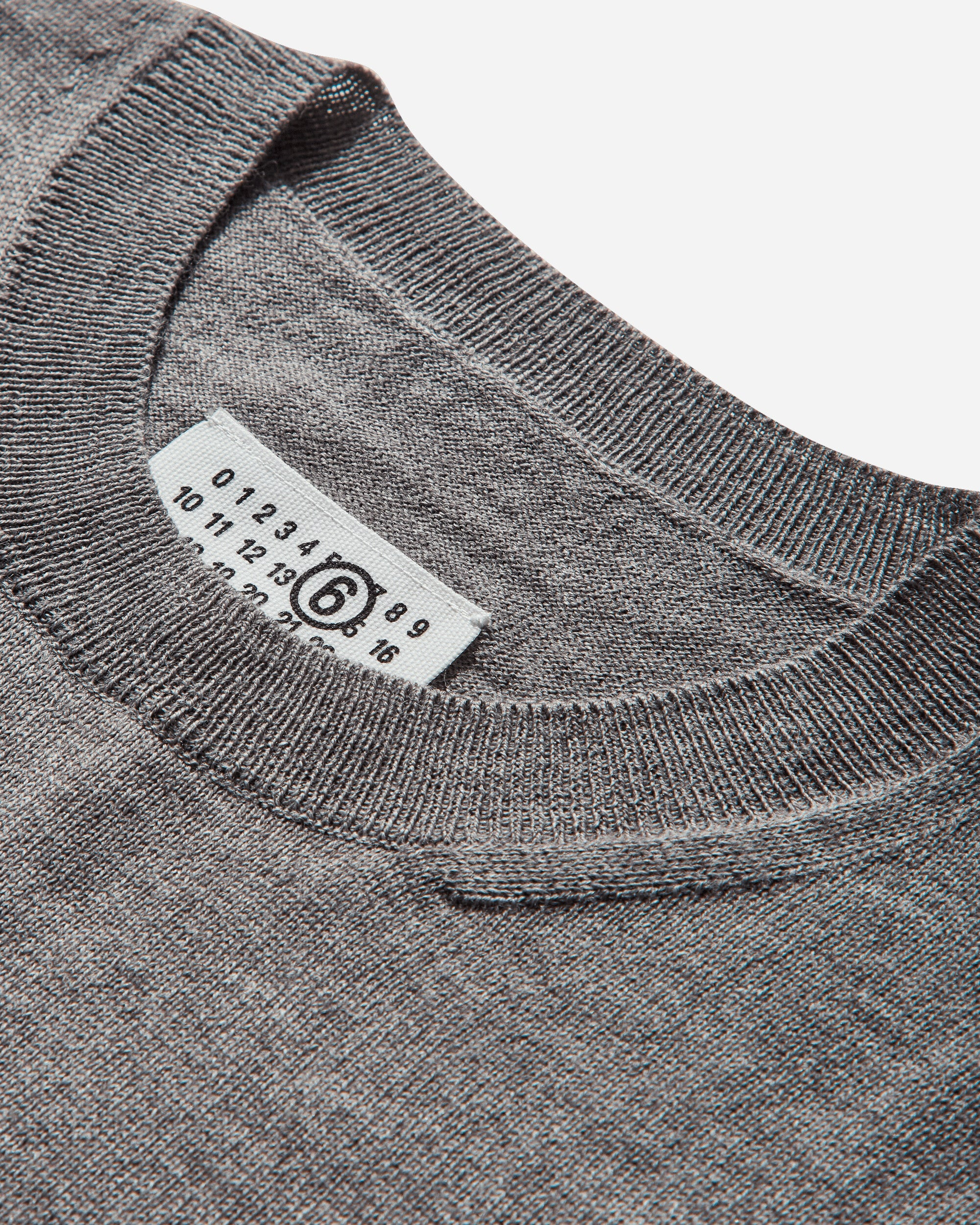 Men's Elbow Patch Crewneck Sweater Grey Melange - 3