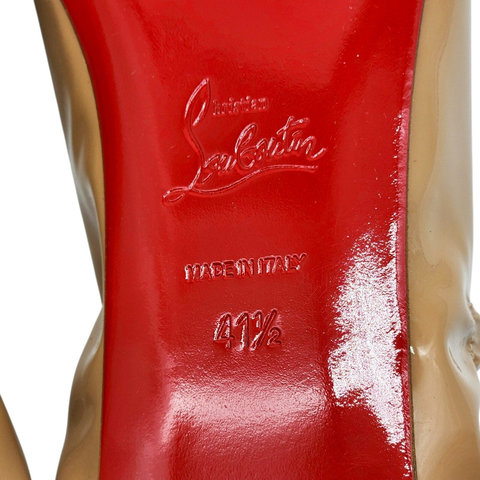 Christian Louboutin Gloriana Flat Patent Leather Ballet Flats Nude EU 41.5 US 11 - 7