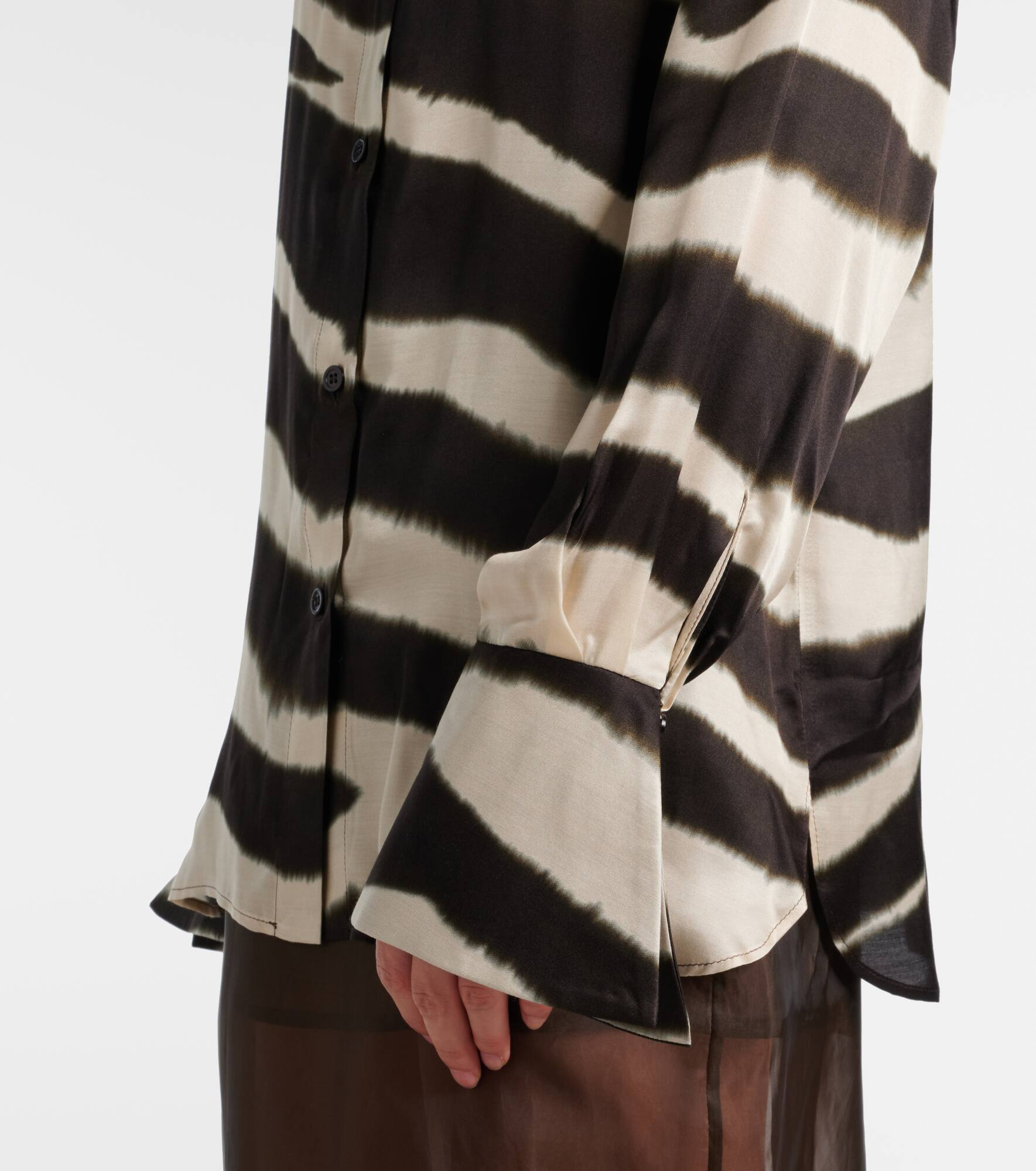 Printed satin shirt - 5