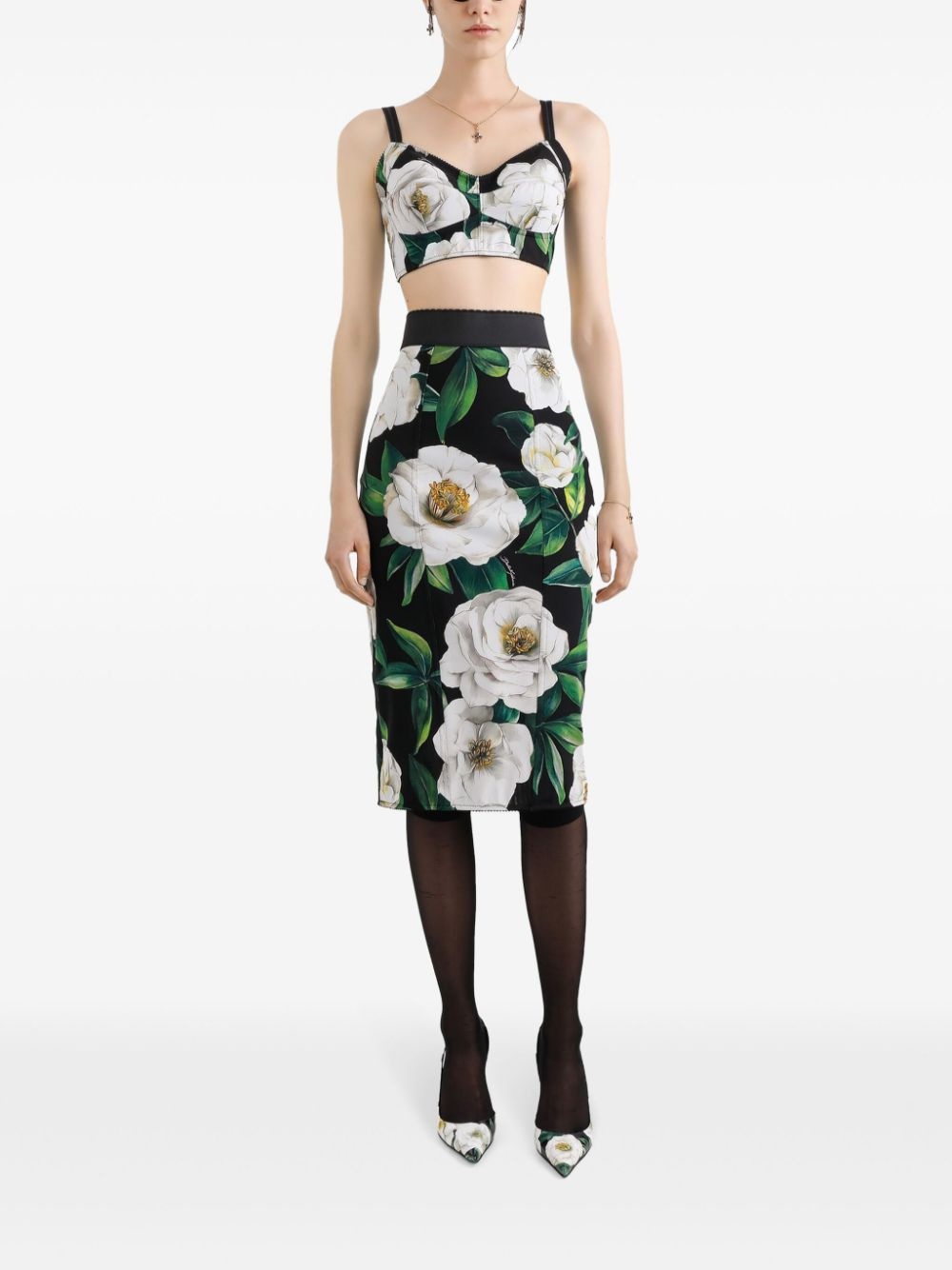 printed bustier top - 2